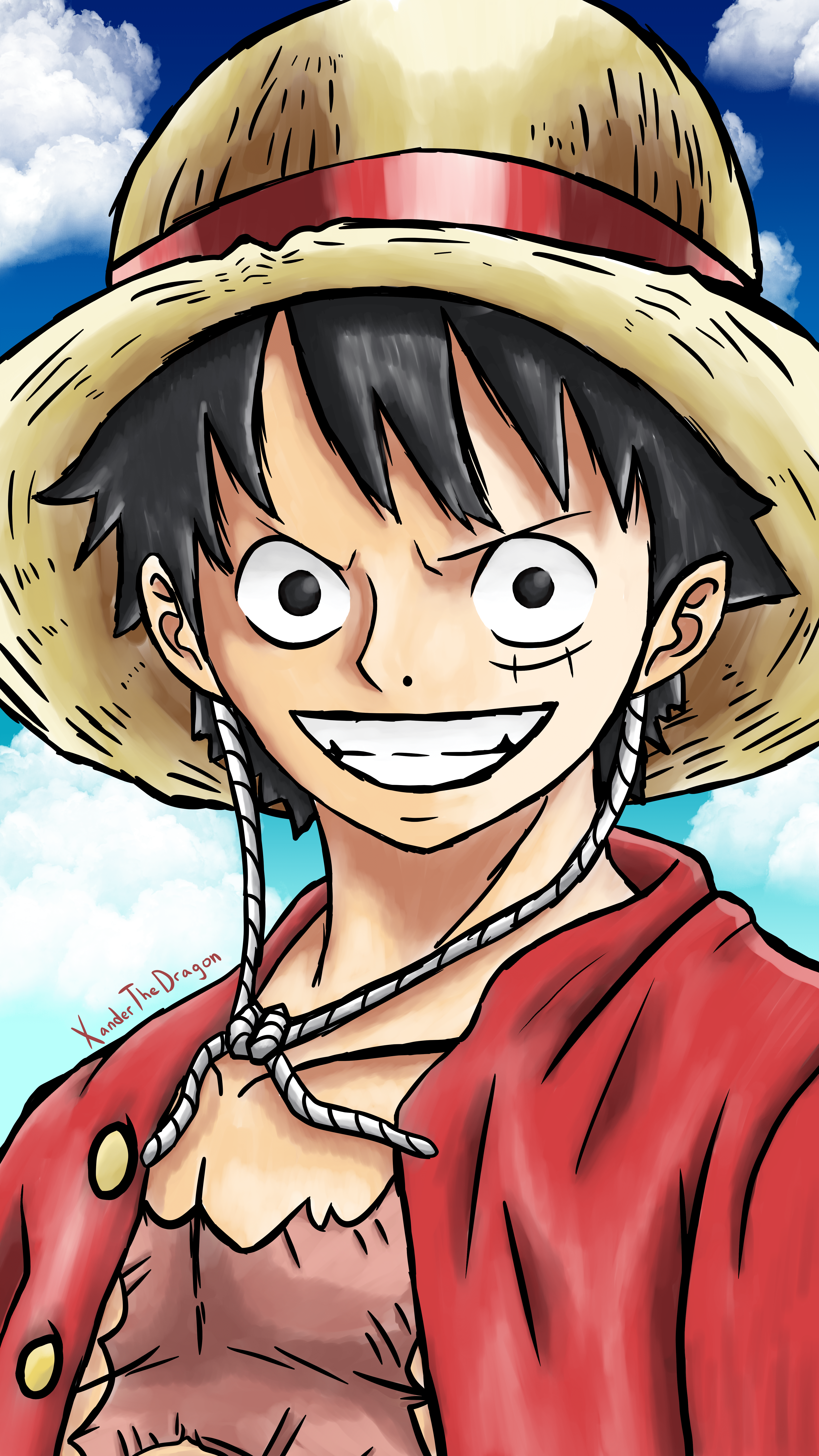 4320x7680 Luffy (New World) Color And Ink Pen [Art Drawn Colored Be Me]