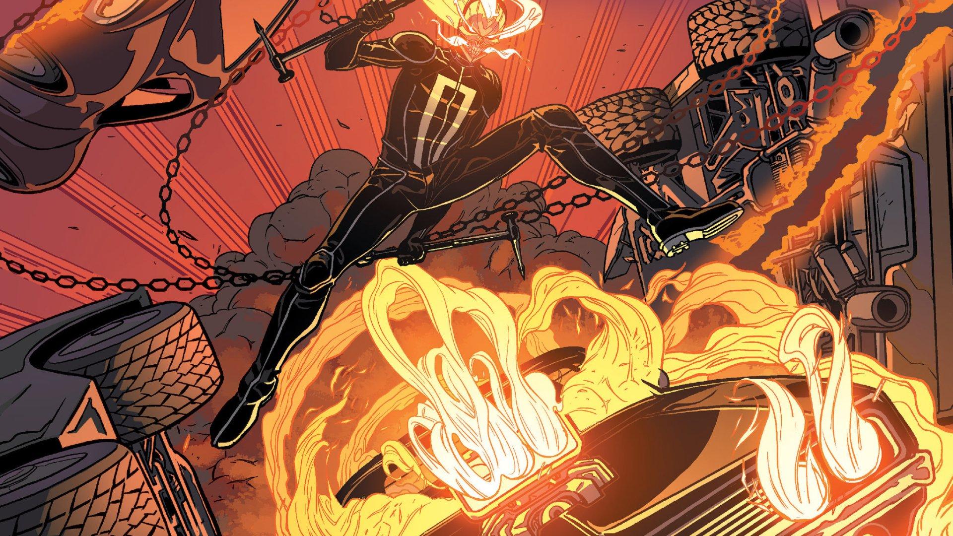 1920x1080 Anime Comics Ghost Rider Robbie Reyes All New Ghost Ri. Custom Mat Free Mat Bag