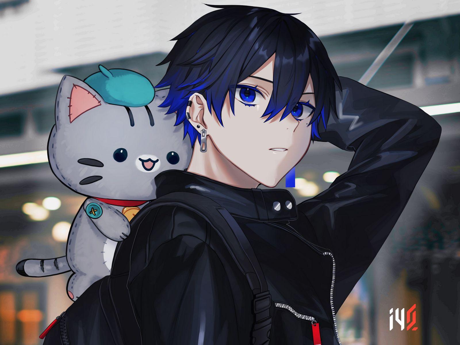 Anime Boy With Cat Wallpapers - Top Free Anime Boy With Cat Backgrounds ...