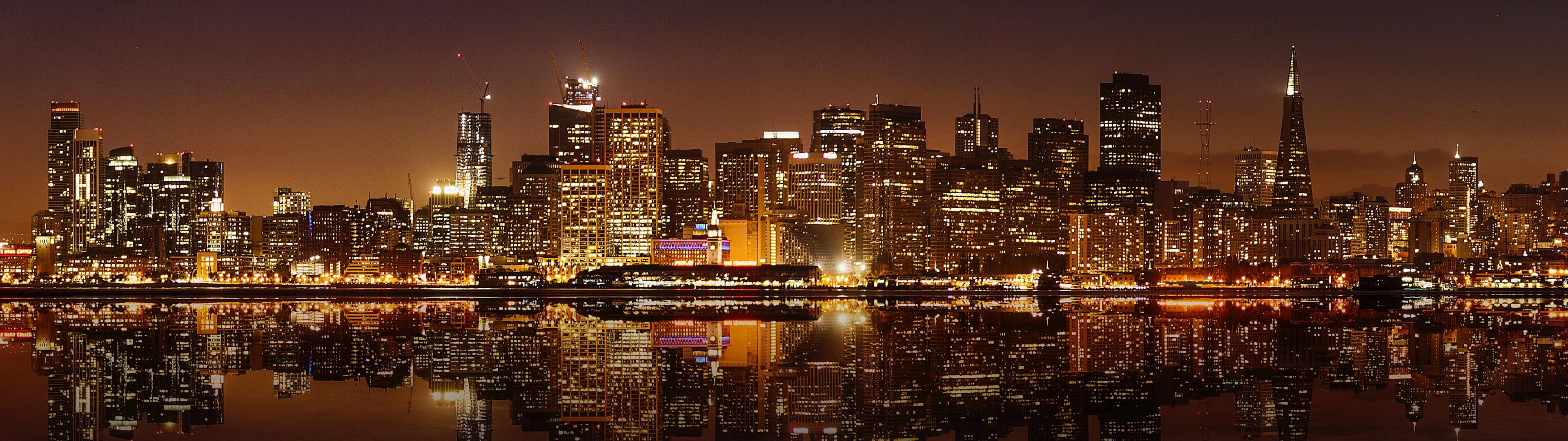 3840x1080 San Francisco City Wallpaper 4K, Skyline, United States, World