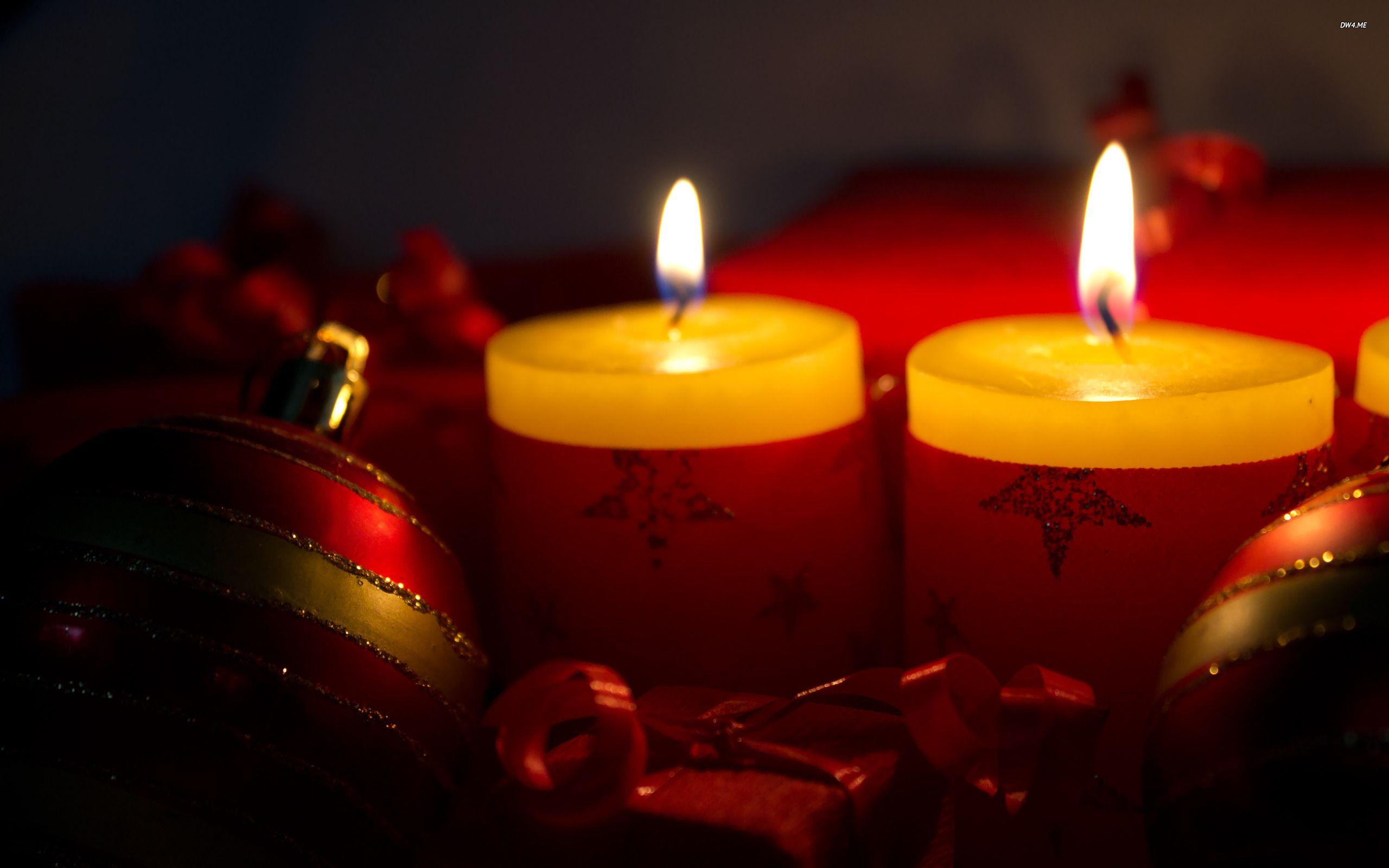 2560x1600 Christmas candles wallpaper wallpaper