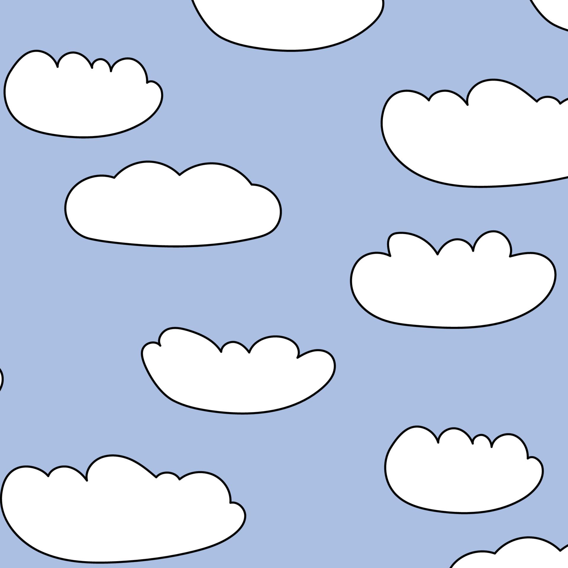 1920x1920 trippy pattern cloud. Groovy hand drawn and trend vector illustration. 70s, 80s, 90s vibes background