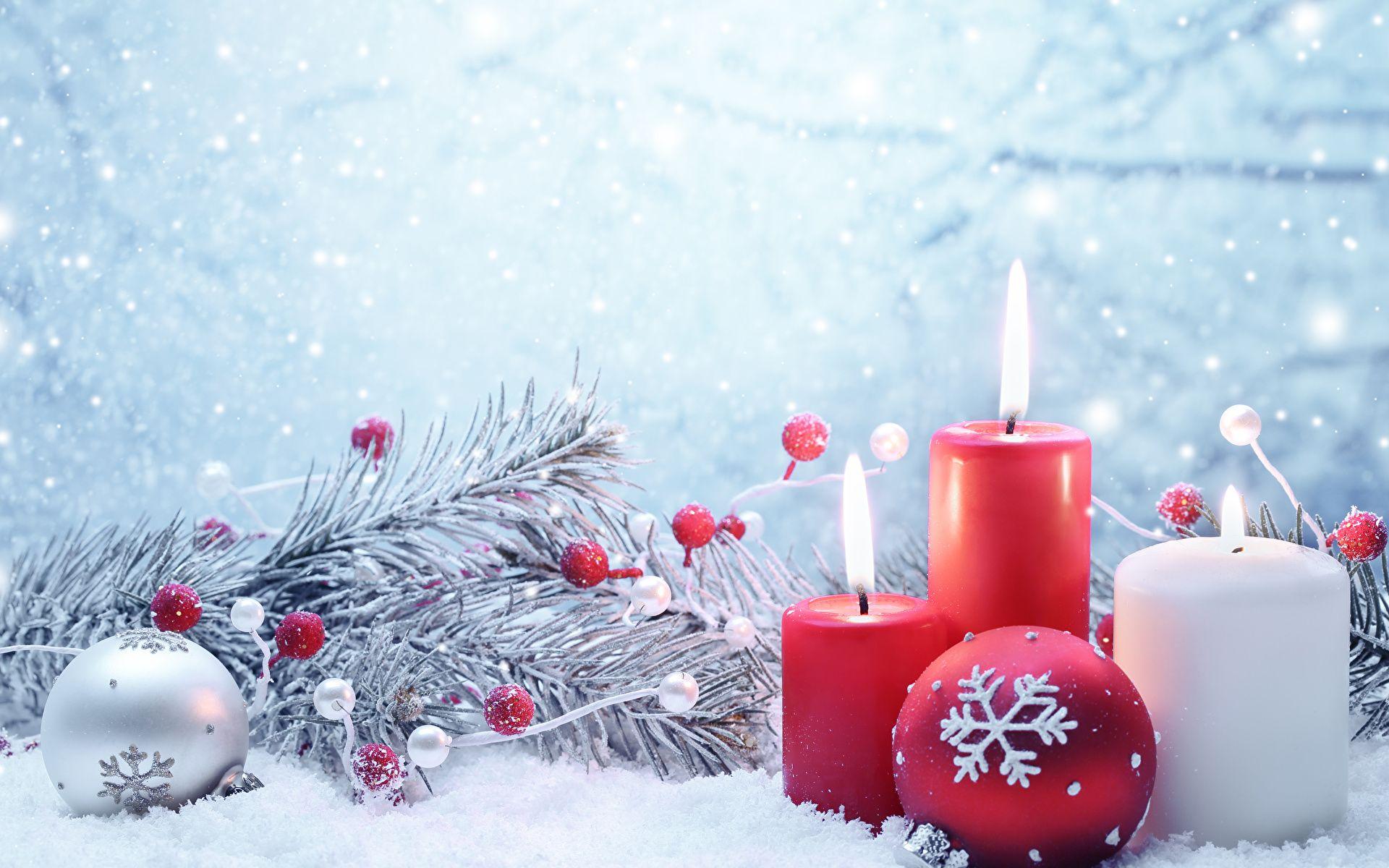 1920x1200 Wallpaper Christmas Snowflakes New Year tree Snow Balls 1920x1200