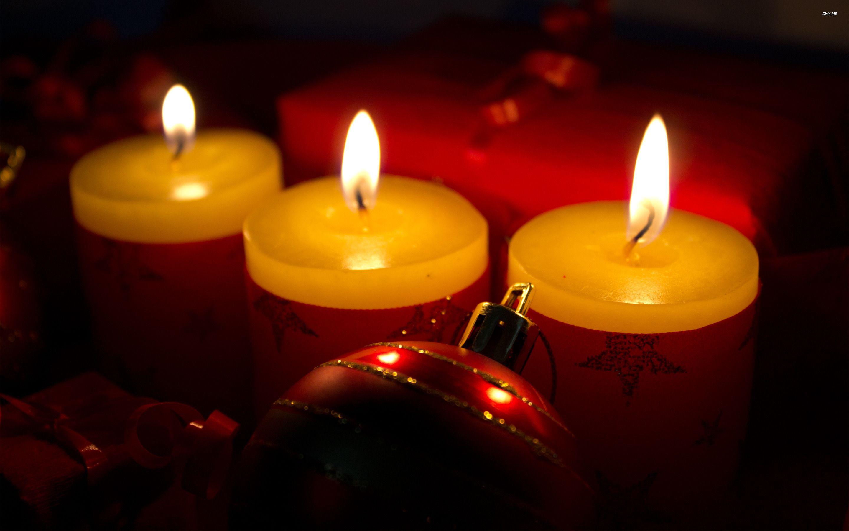 2880x1800 Christmas Candle Wallpaper