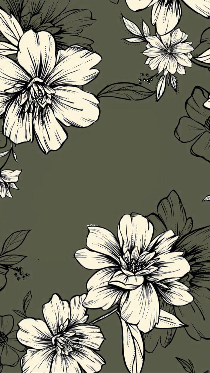 736x1308 Deep green flower. Padrões de fundo telefone, Papel de parede de celular, Papel de parede para iphone