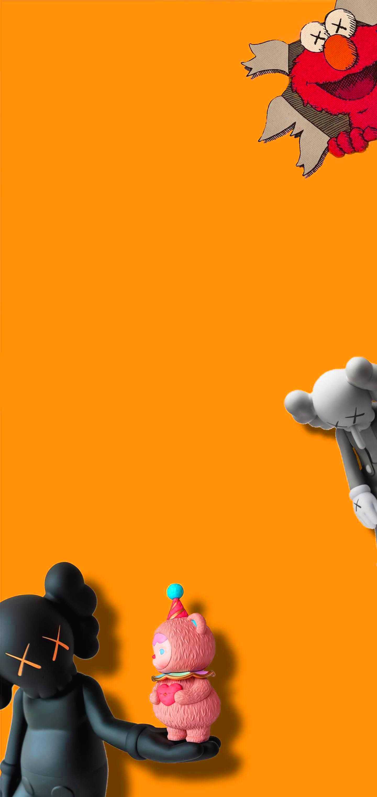 1440x3040 Kaws Wallpaper