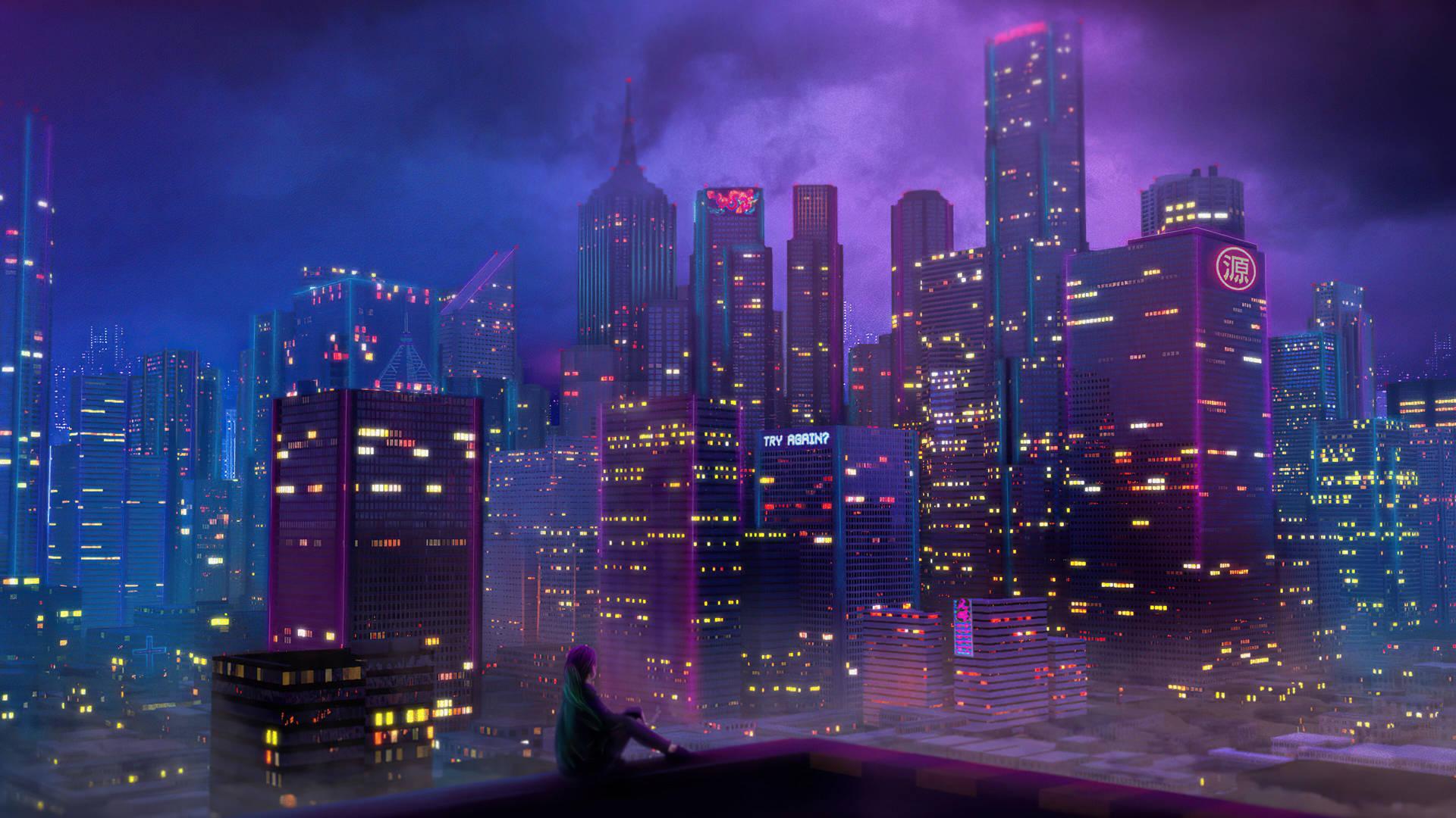 1920x1080 Download Feeling Alone In Purple City Wallpaper