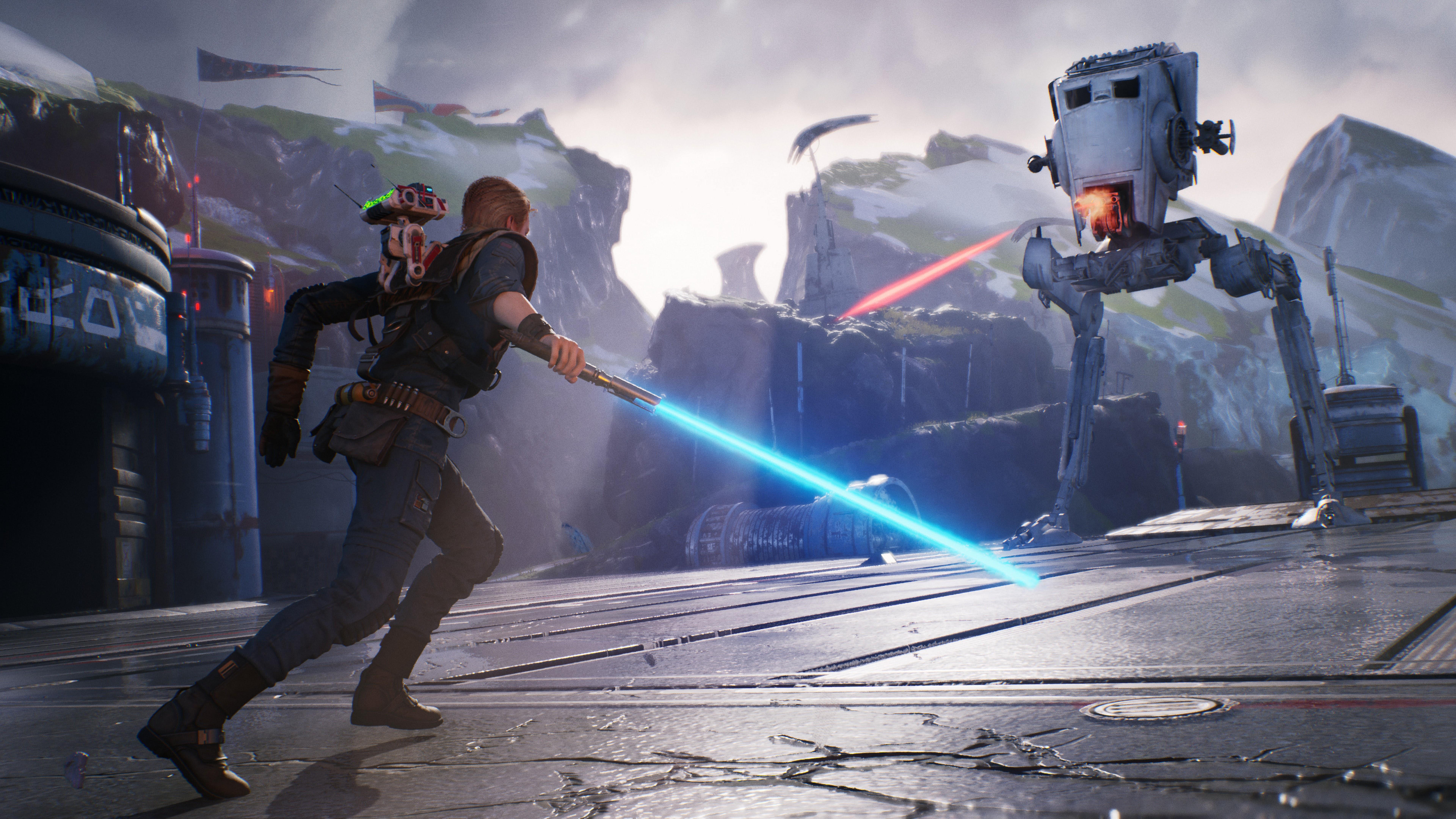 7680x4320 Fallen Order Lightsaber Wallpaper