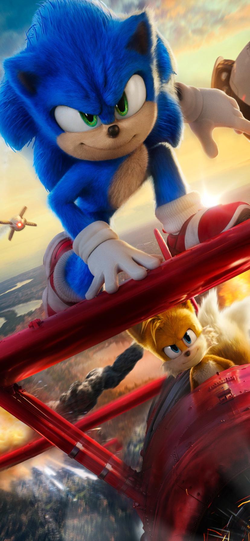 828x1792 Sonic the Hedgehog 2 Phone Wallpaper