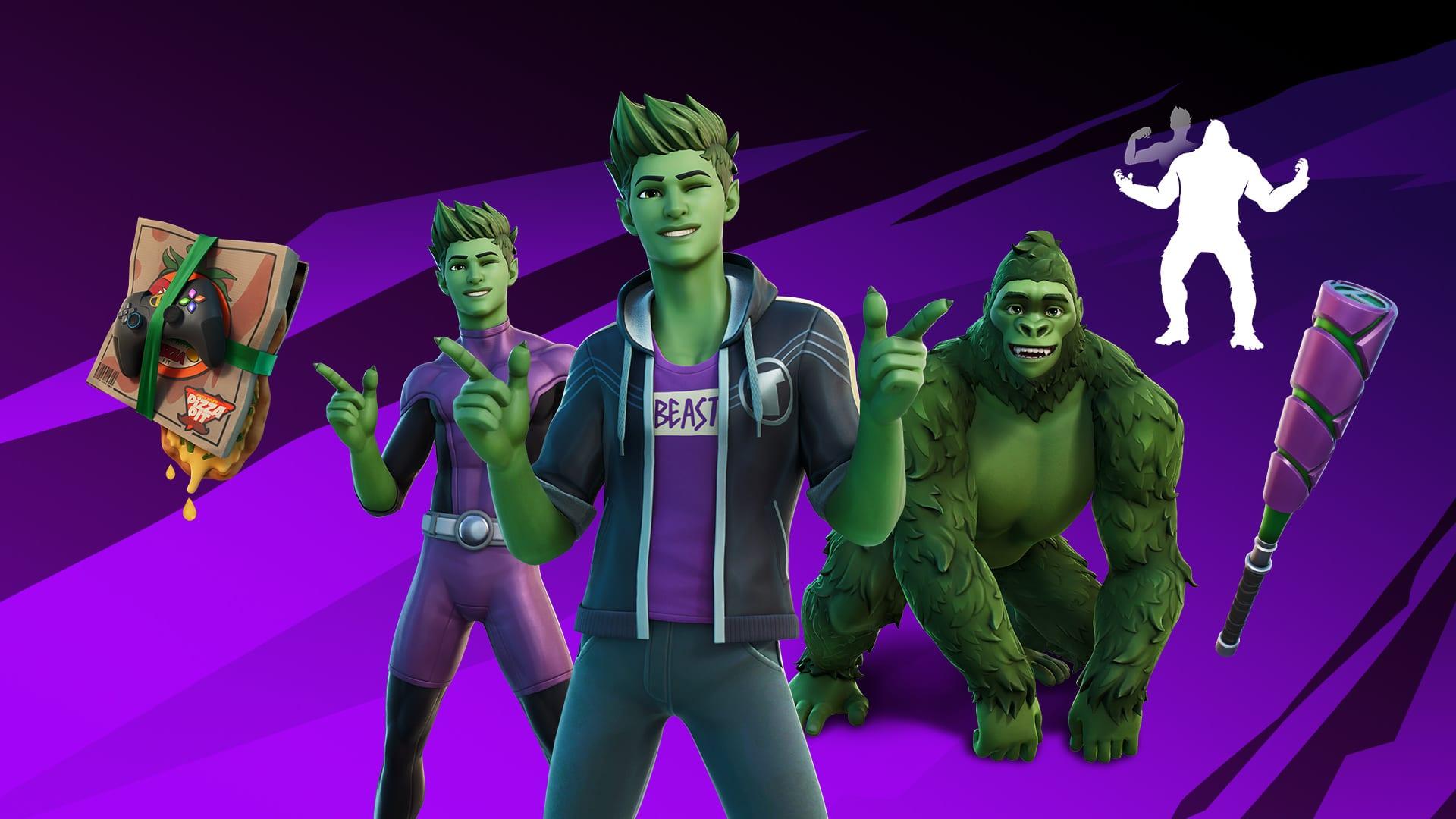 1920x1080 Beast Boy joins Raven in Fortnite to get the skin and gear