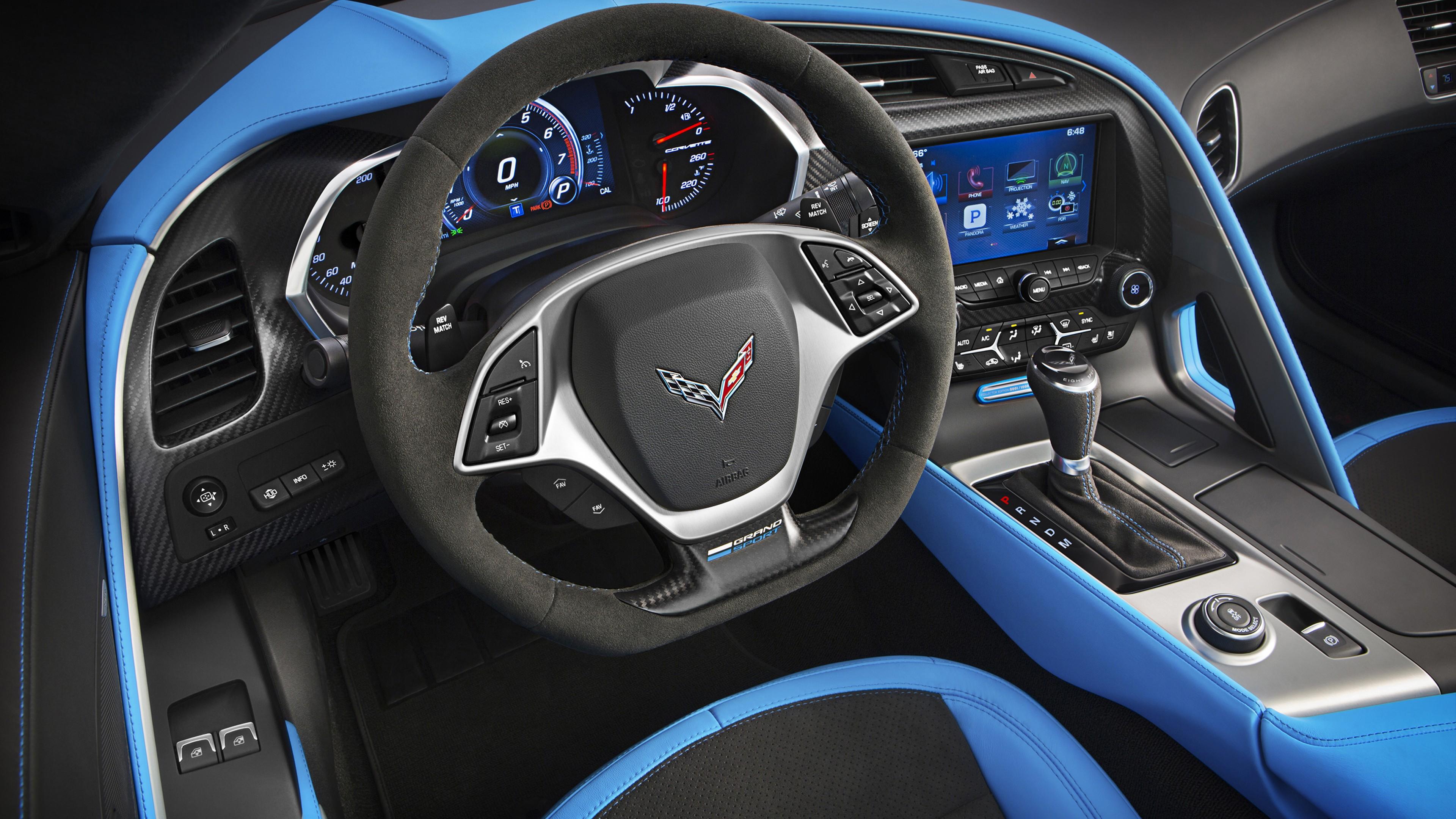 3840x2160 Wallpaper Chevrolet Corvette Grand Sport, Geneva Auto Show interior, Cars & Bikes
