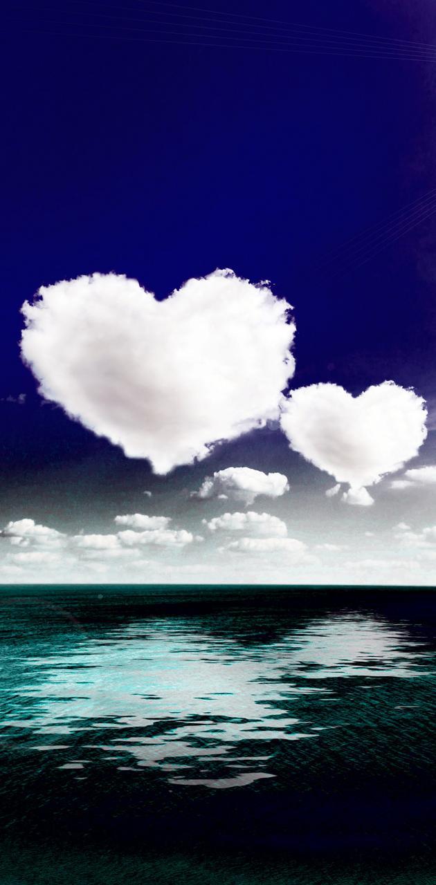 630x1280 heart cloud wallpaper
