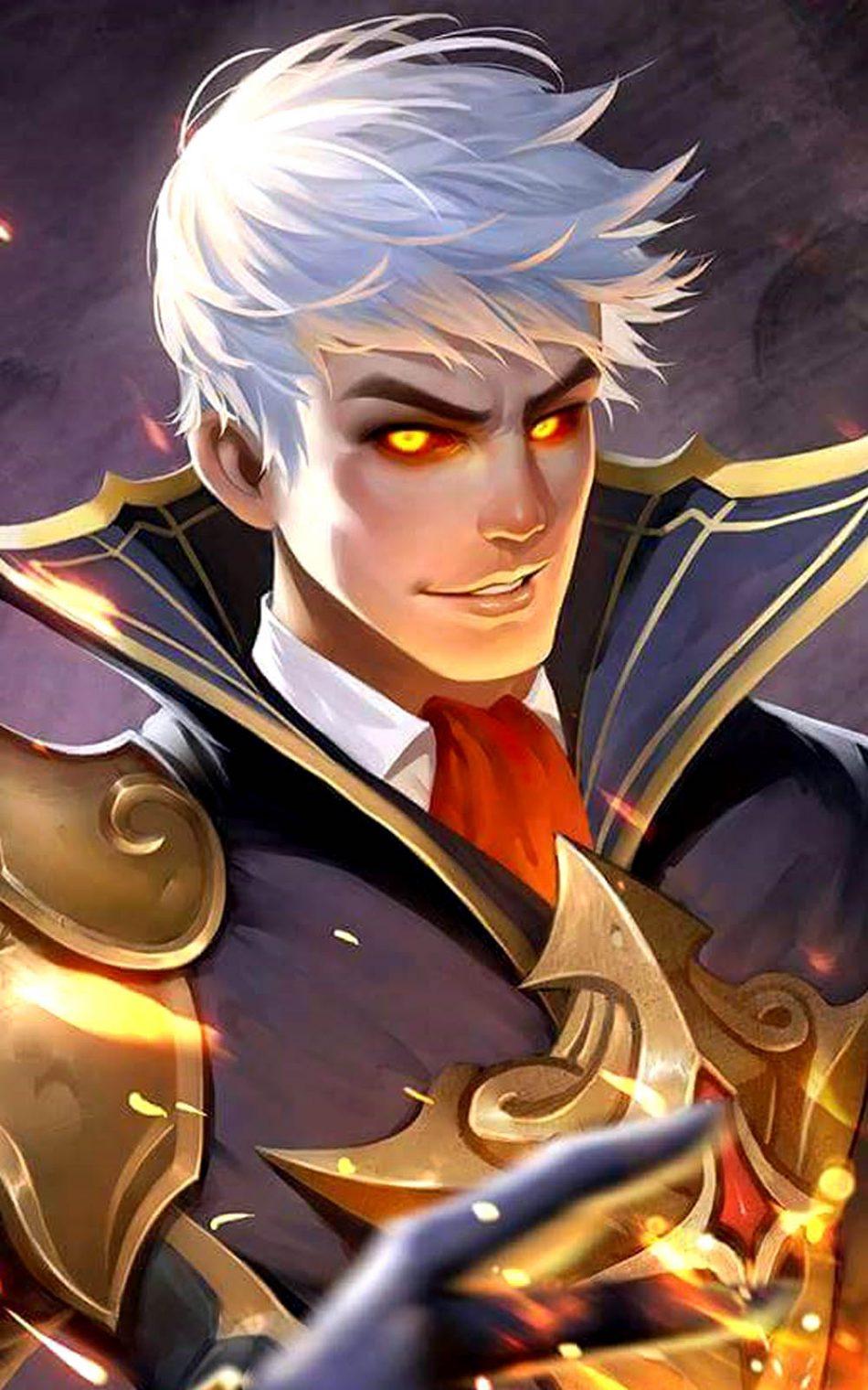 950x1520 The Fiery Inferno Alucard Mobile Legends 4K Ultra HD Mobile Wallpaper