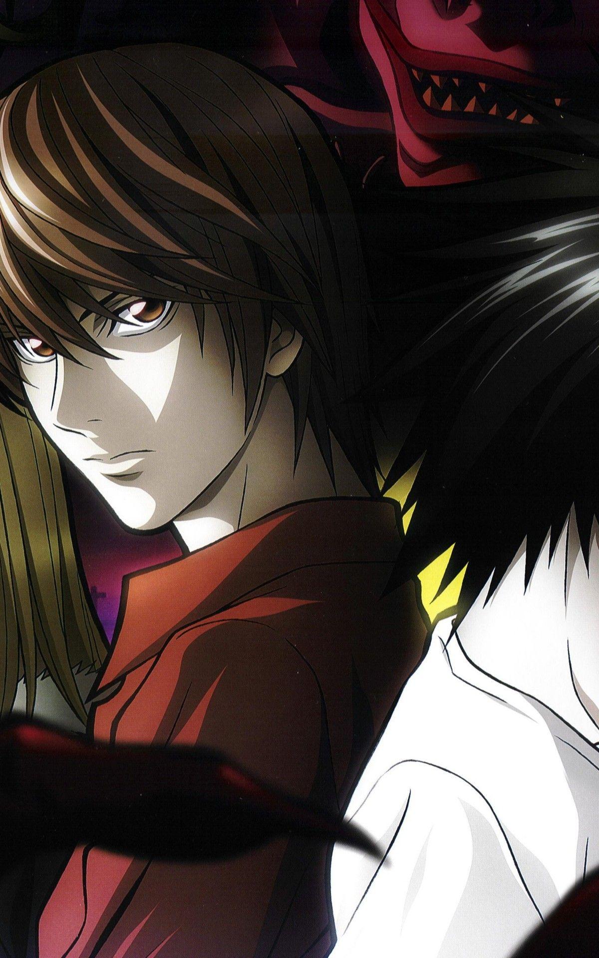 1200x1920 Download 1200x1920 Death Note, Lawliet L, Yagami Light, Amane Misa