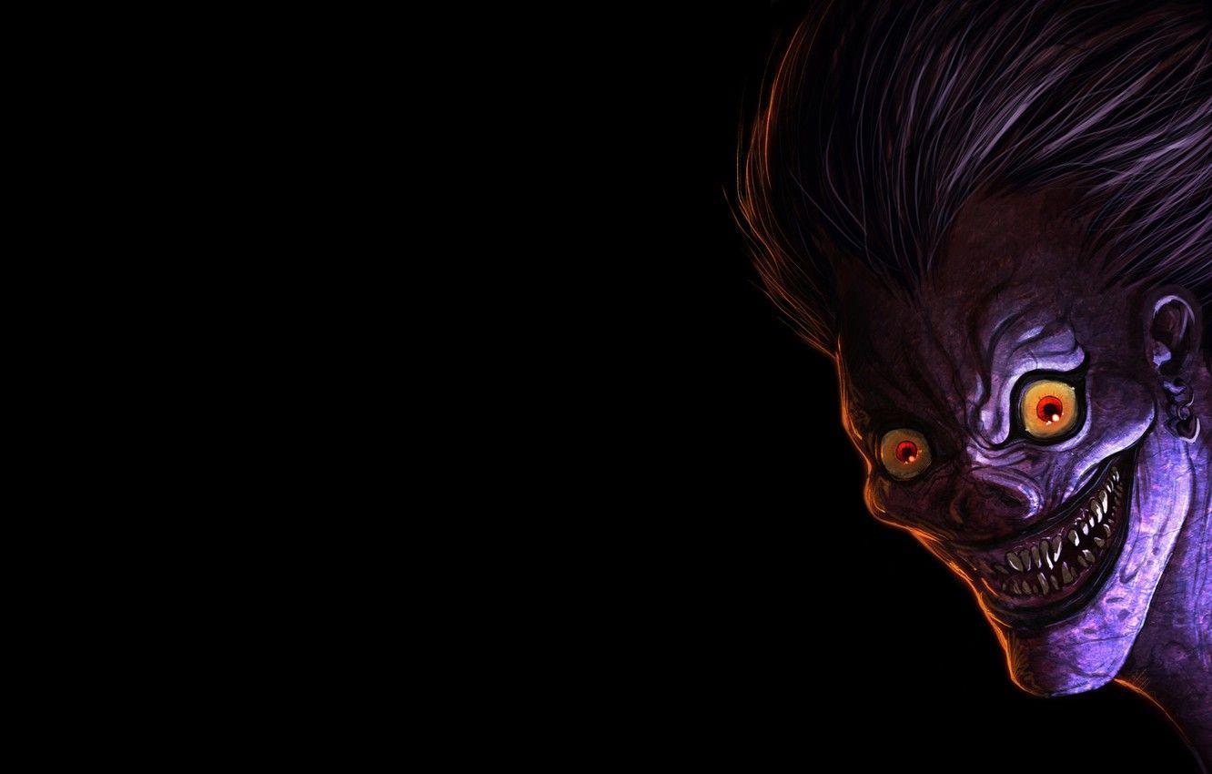 1332x850 Wallpaper the dark background, Death Note, Death note, Ryuk, Ryuk