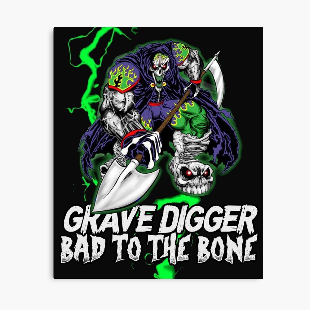 1000x1000 Grave Digger Bad to the Bone monster jam grave digger monster truck Fanart Photographic Print