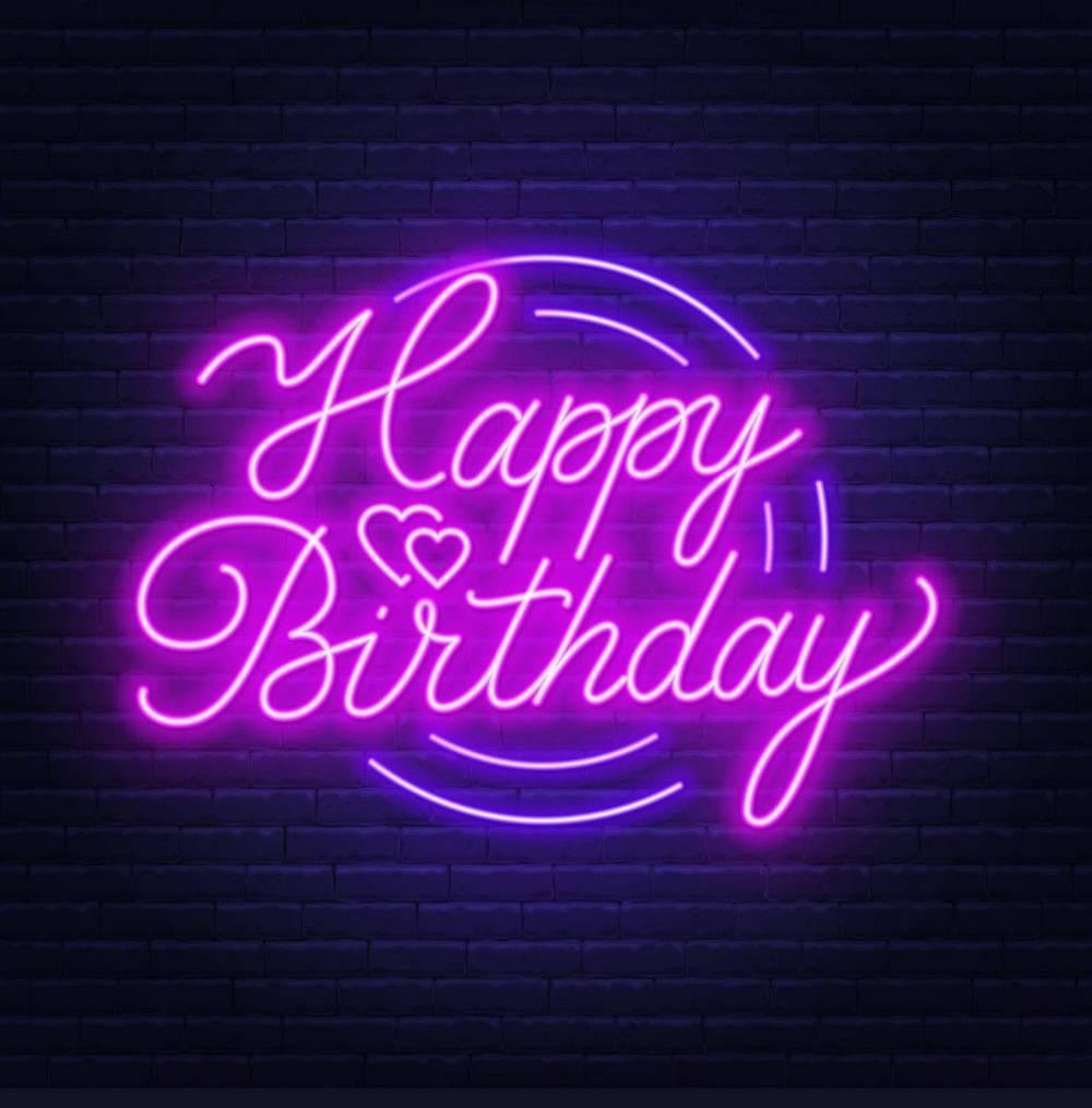 1000x1014 Download Neon Aesthetic Happy Birthday Wallpaper
