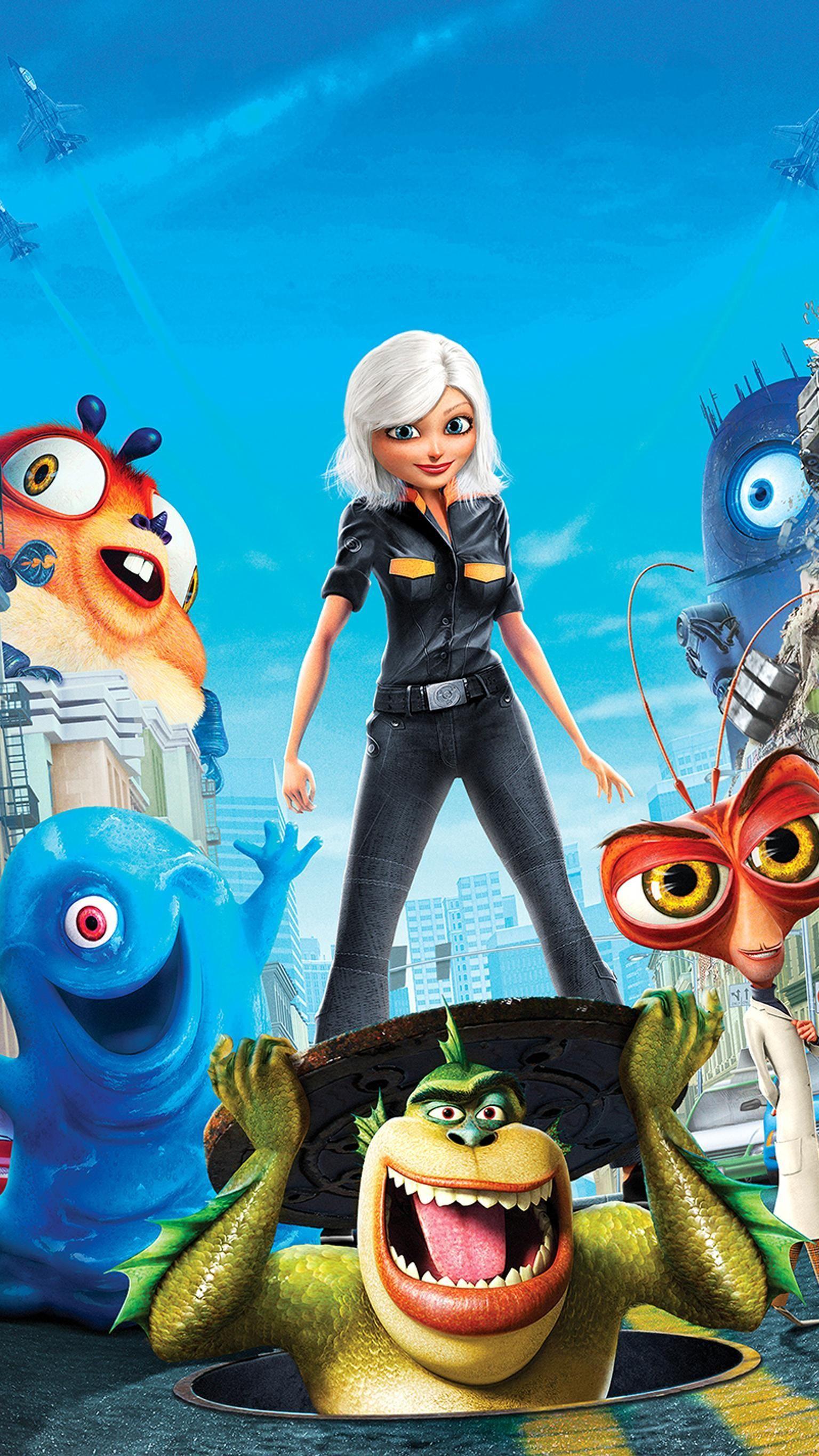 1536x2732 Monsters Vs. Aliens Wallpaper