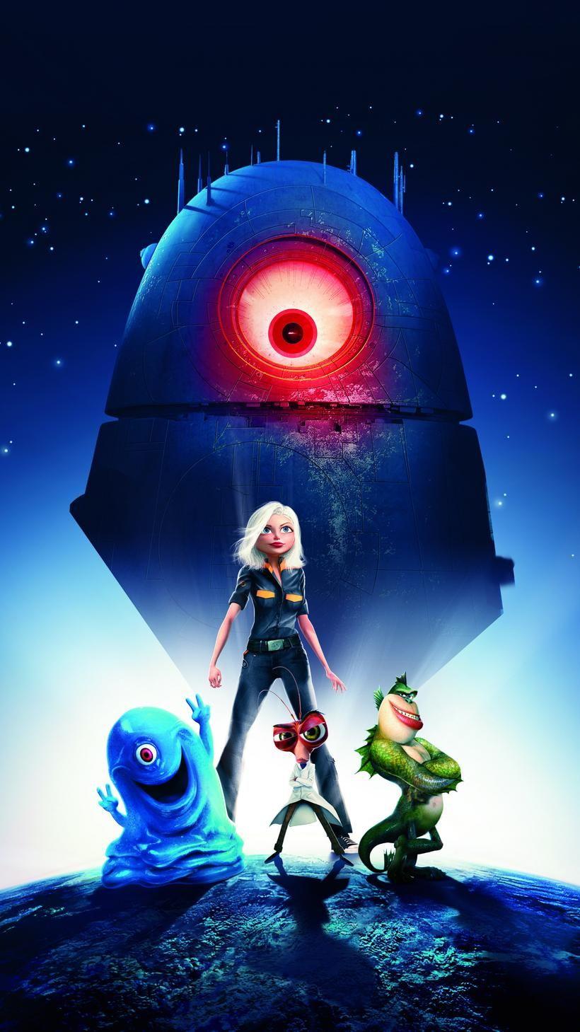 820x1459 Monsters vs Aliens (2009) Phone Wallpaper. Moviemania. Monsters vs aliens, Monsters vs aliens movie, Animated movie posters