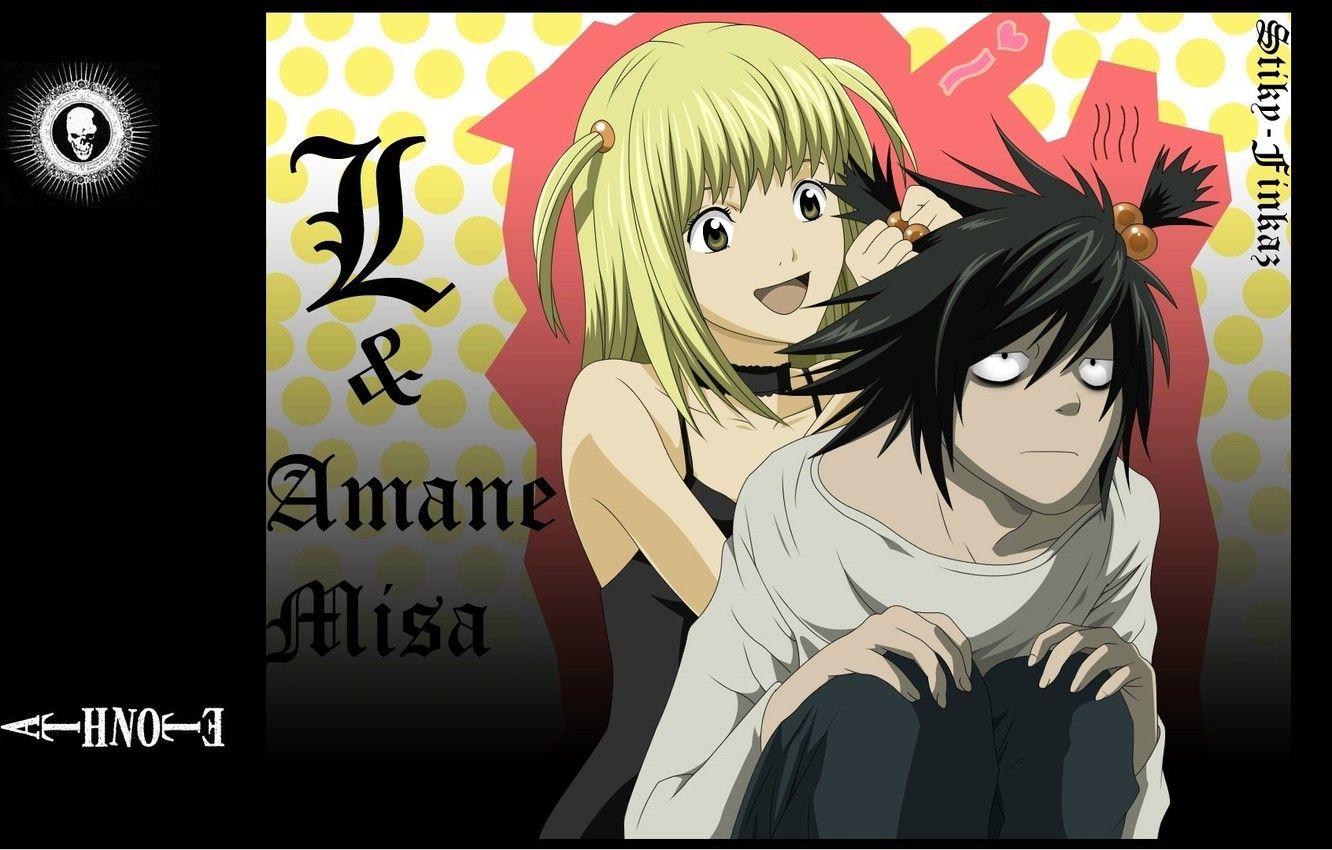 1332x850 Wallpaper smile, hairstyle, two, death note, art, takeshi