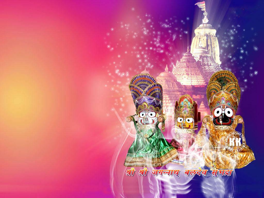 1024x768 Download Jagannath Wearing Headdress Wallpaper