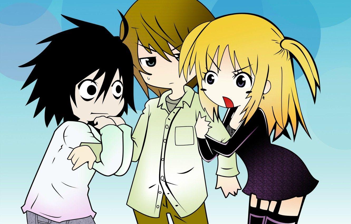 1332x850 Wallpaper black dress, Kira, friends, death note, Death note, three