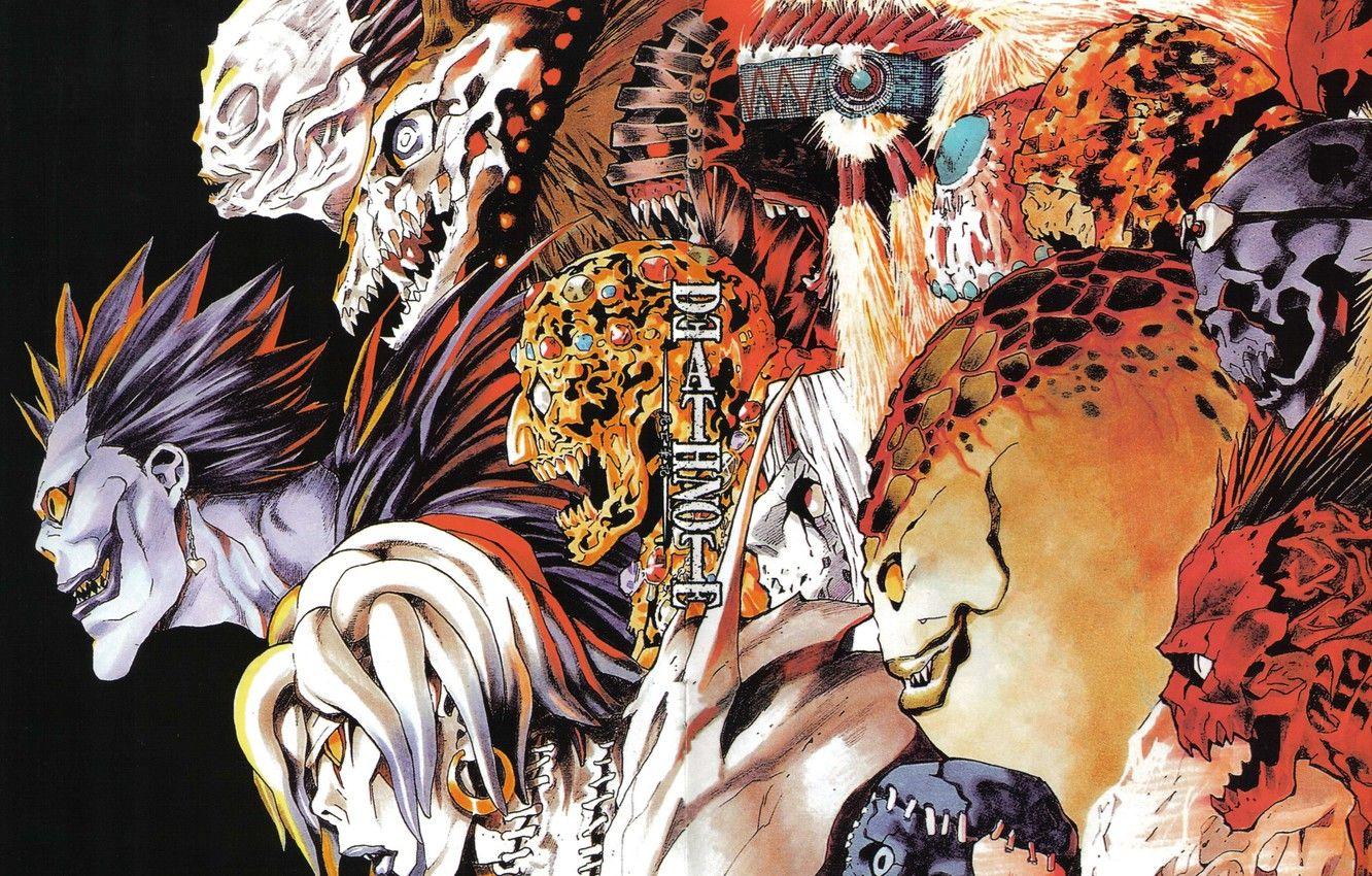 1332x850 Wallpaper Art, Death Note, Death note, Light Yagami, REM, Shinigami