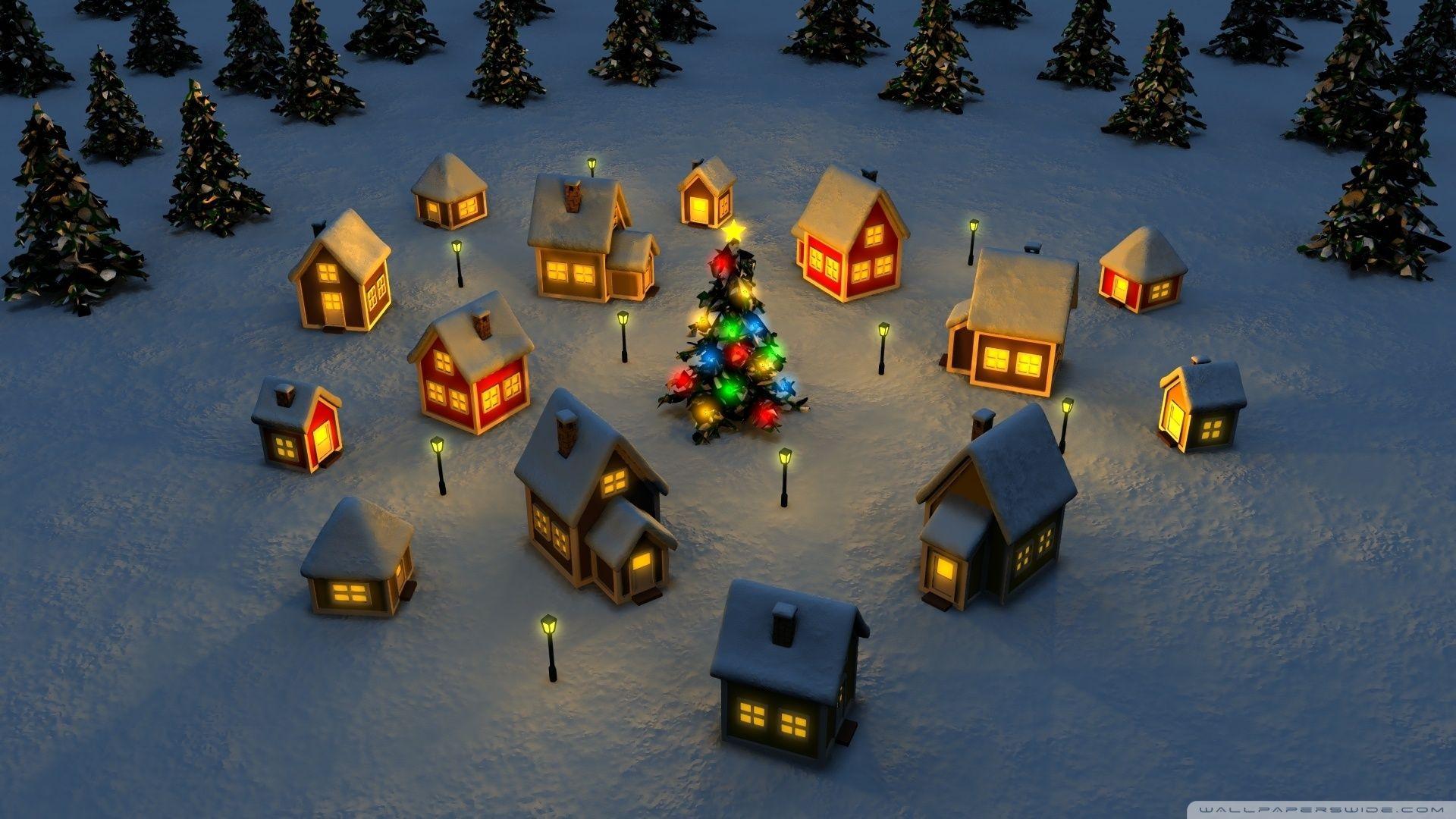 1920x1080 Christmas Village Ultra HD Desktop Background Wallpaper for 4K UHD TV : Tablet