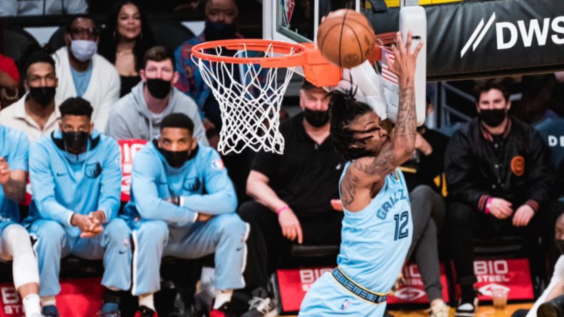 1920x1080 Morant's dazzling block lifts Grizzlies to 9th straight win Los Angeles