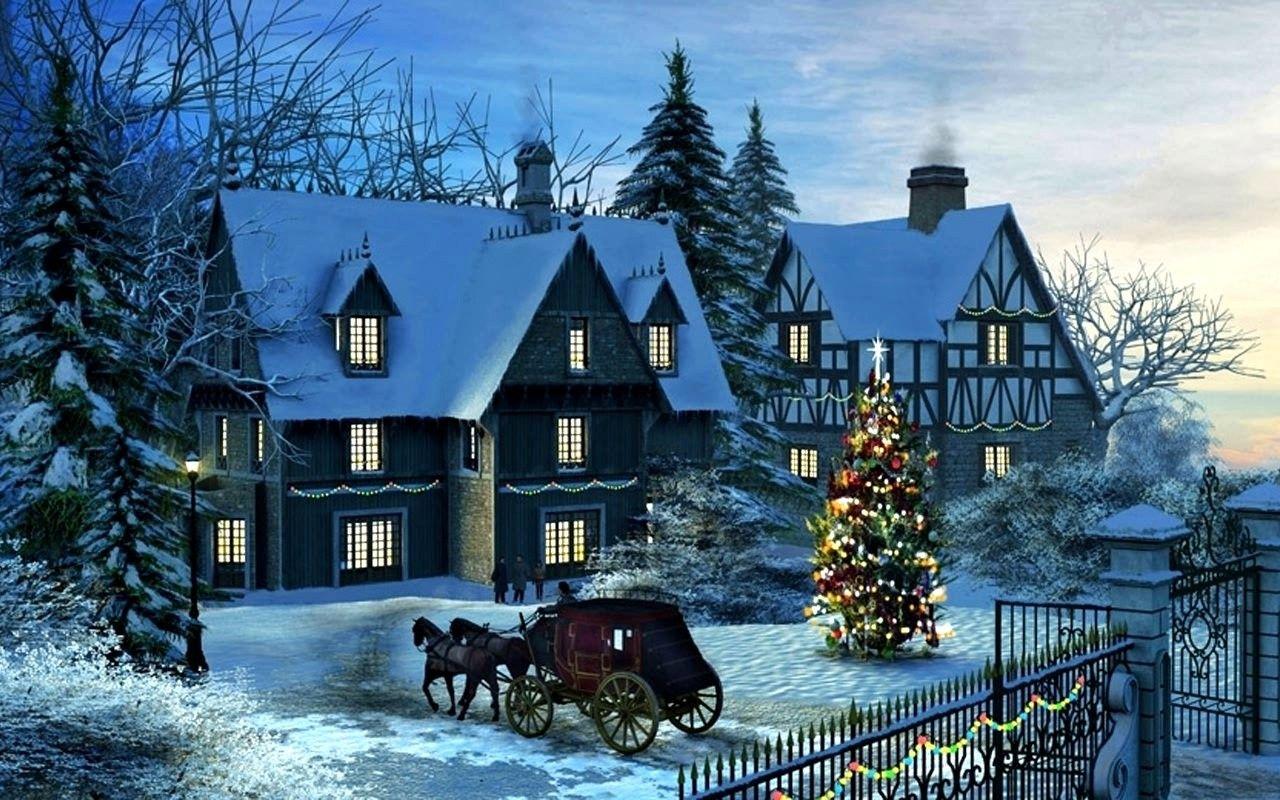 Christmas Houses Desktop Wallpapers Top Free Christmas Houses Desktop