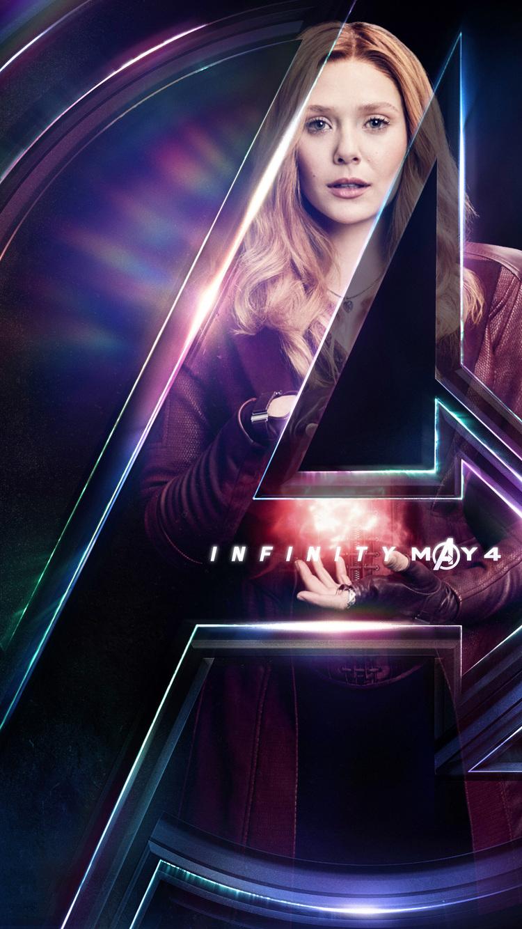 750x1334 Wanda Maximoff In Avengers Infinity War iPhone iPhone 6S, iPhone 7 HD 4k Wallpaper, Image, Background, Photo and Picture