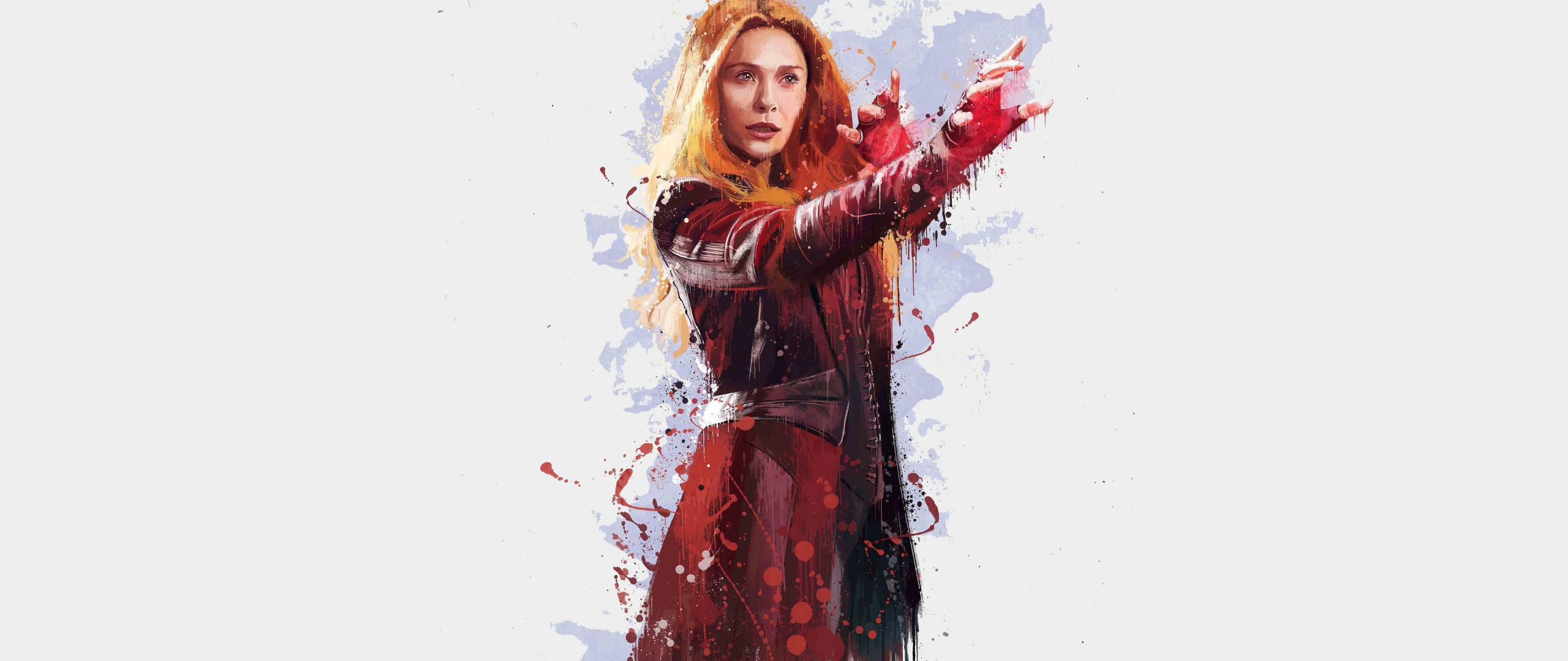 2560x1080 Download wallpaper 2560x1080 scarlet witch, avengers: infinity war, artwork, dual wide 2560x1080 HD background, 5045