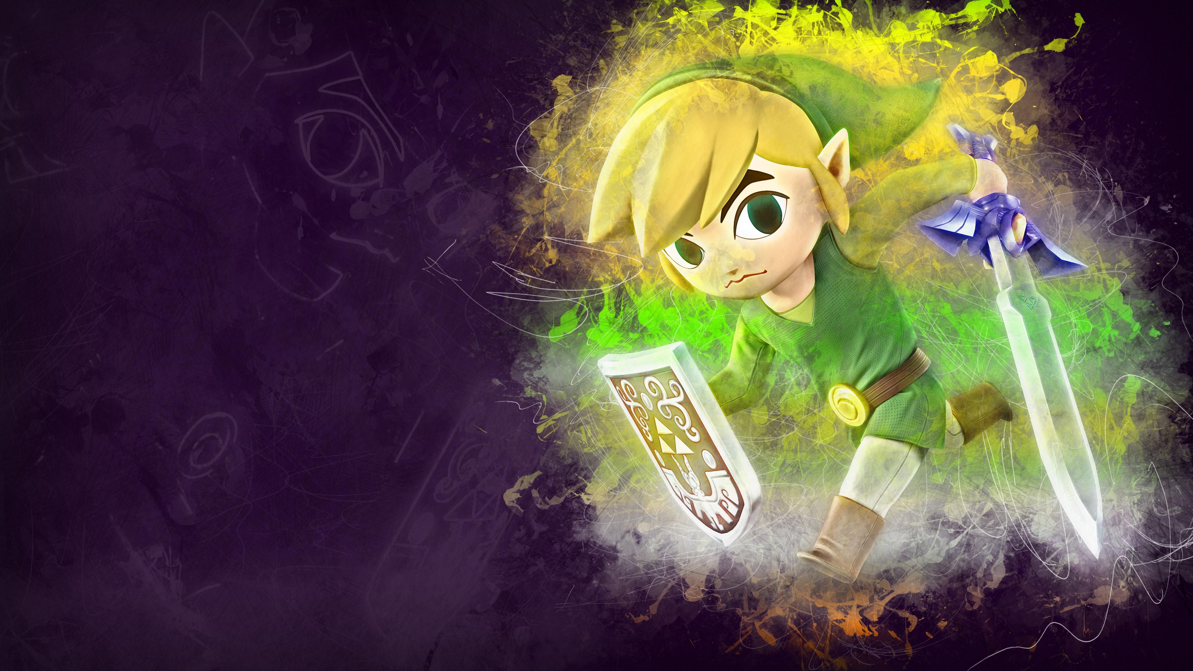 3840x2160 4K, Super Smash Brothers, The Legend of Zelda, The Legend of Zelda: The Wind Waker, artwork, hero Gallery HD Wallpaper