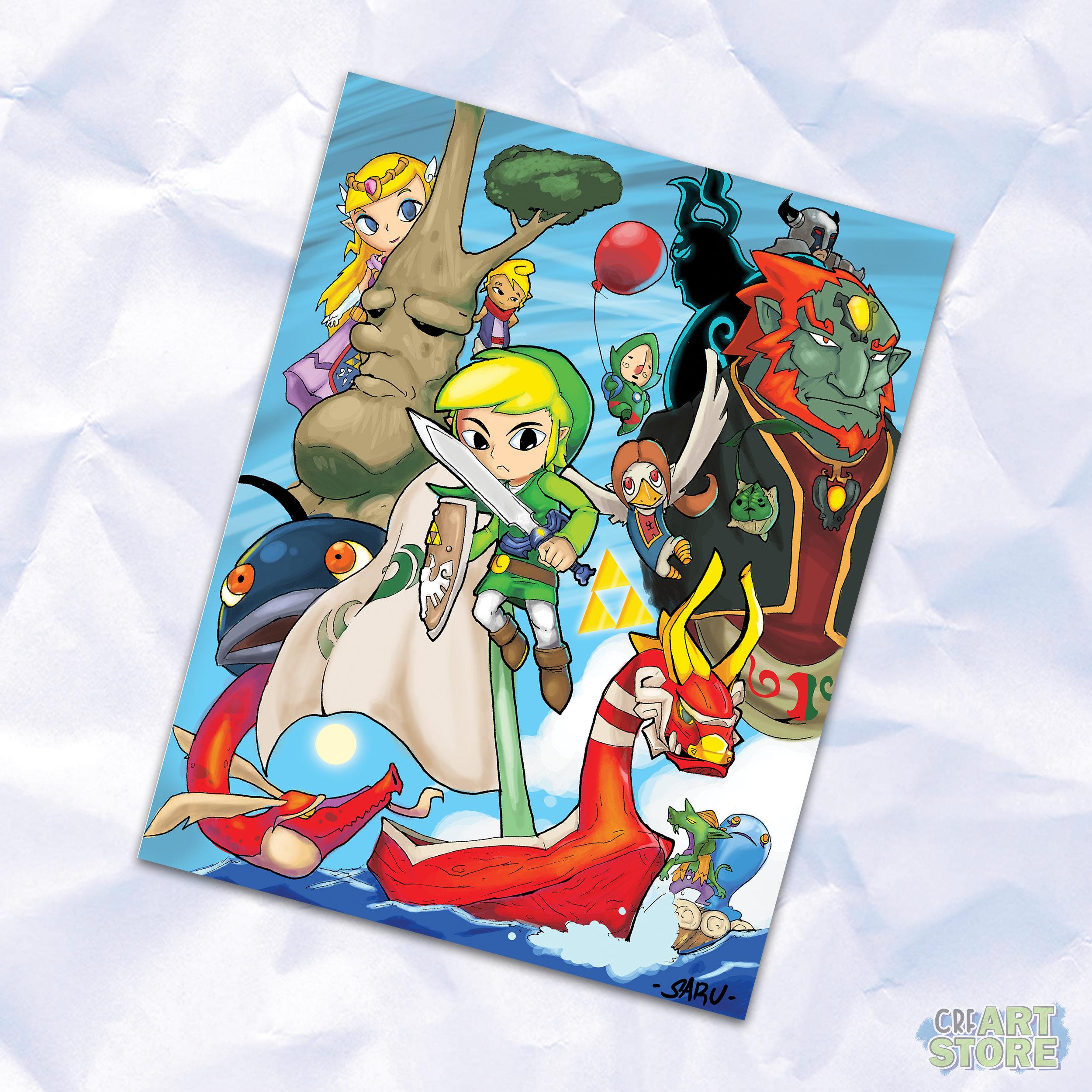 2500x2500 Legend of Zelda: Wind Waker Print