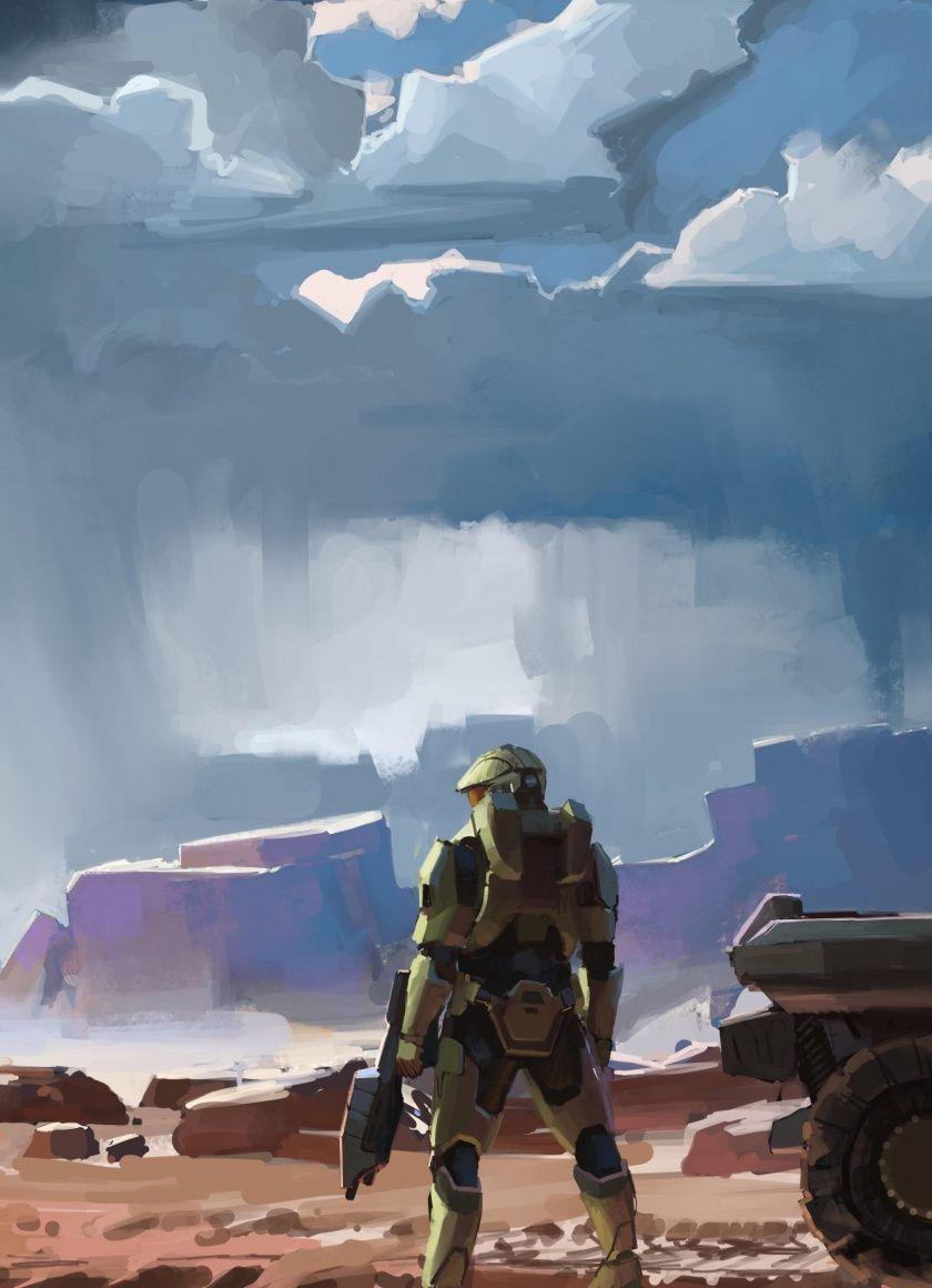 840x1160 Download 840x1160 wallpaper artwork, video game, halo infinite