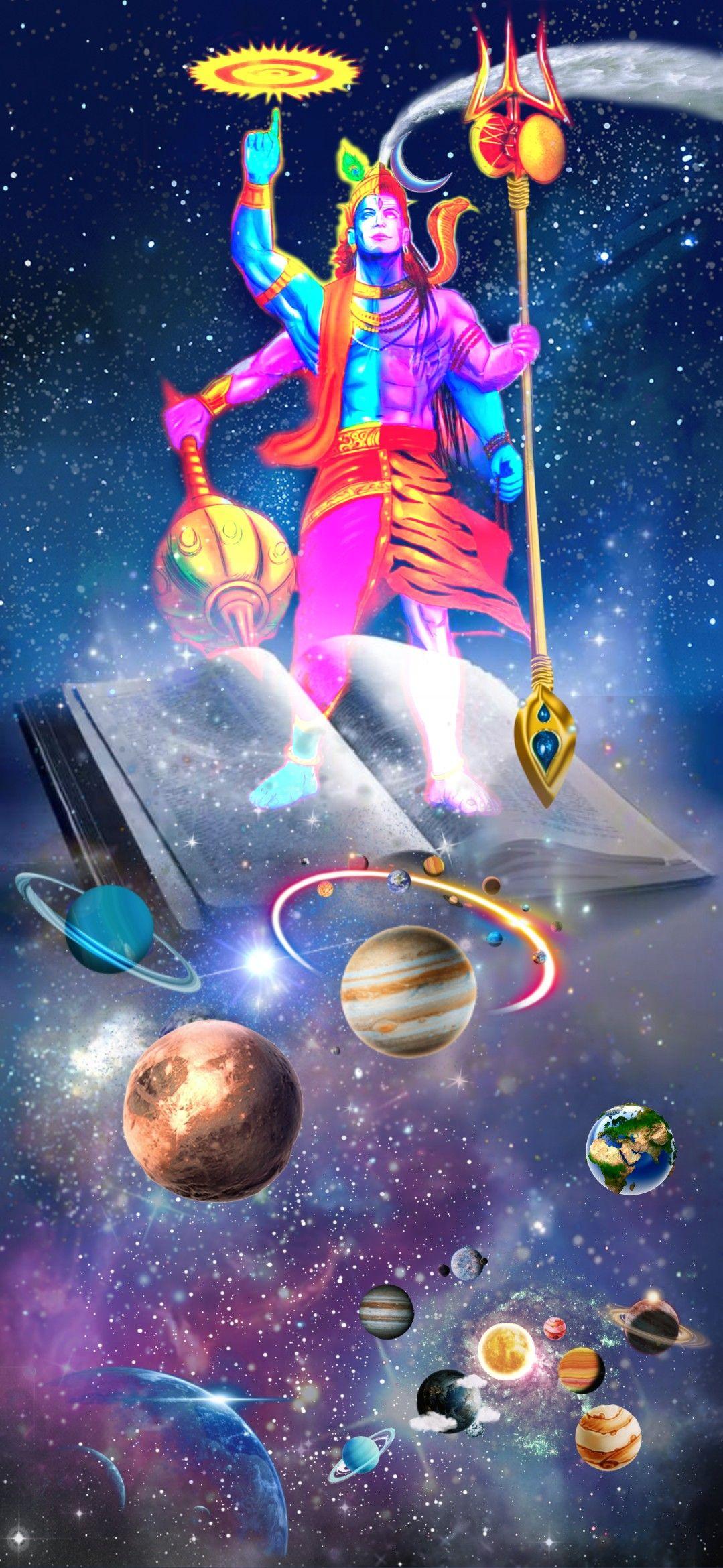 1079x2340 Krishna Universe Wallpaper