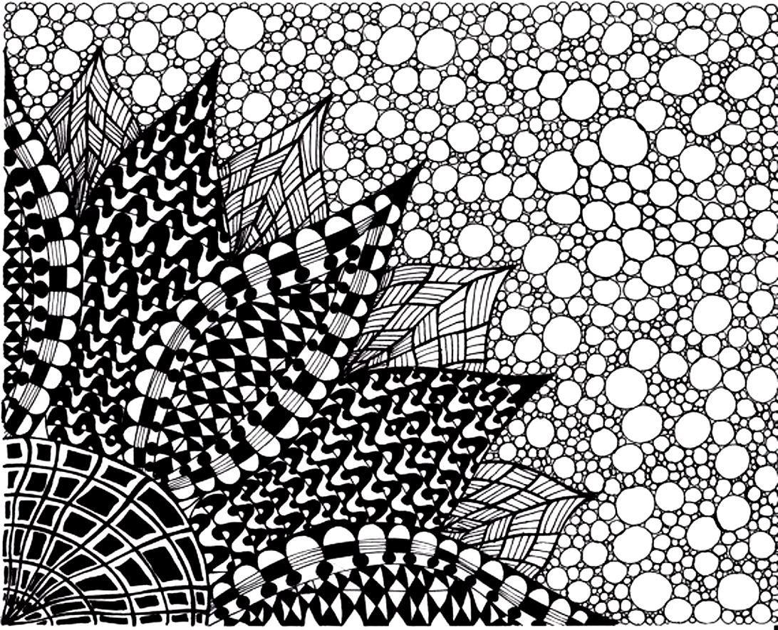 1092x885 Zen anti stress to print big flower stress Adult