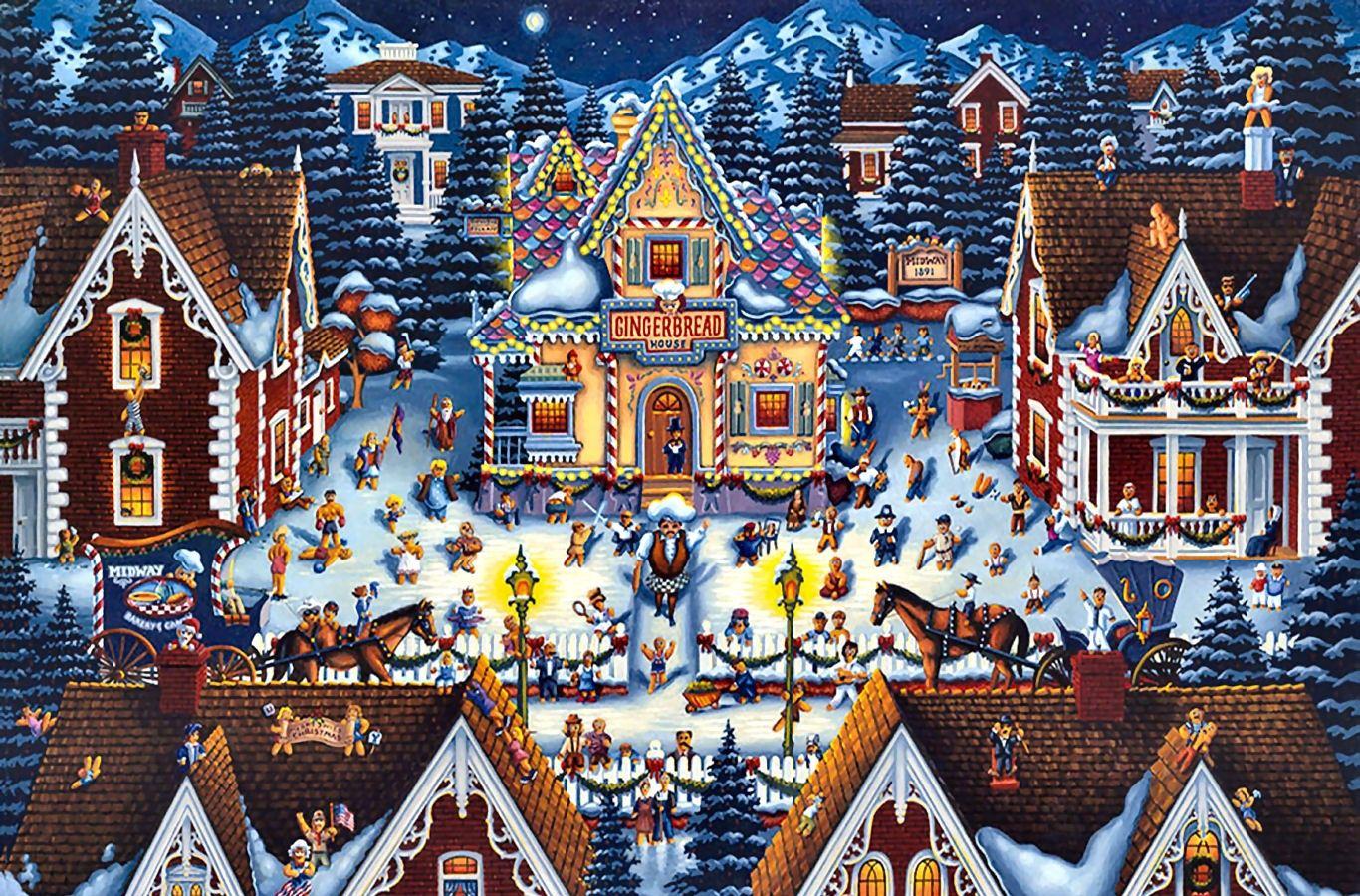 Christmas Houses Desktop Wallpapers - Top Free Christmas ...