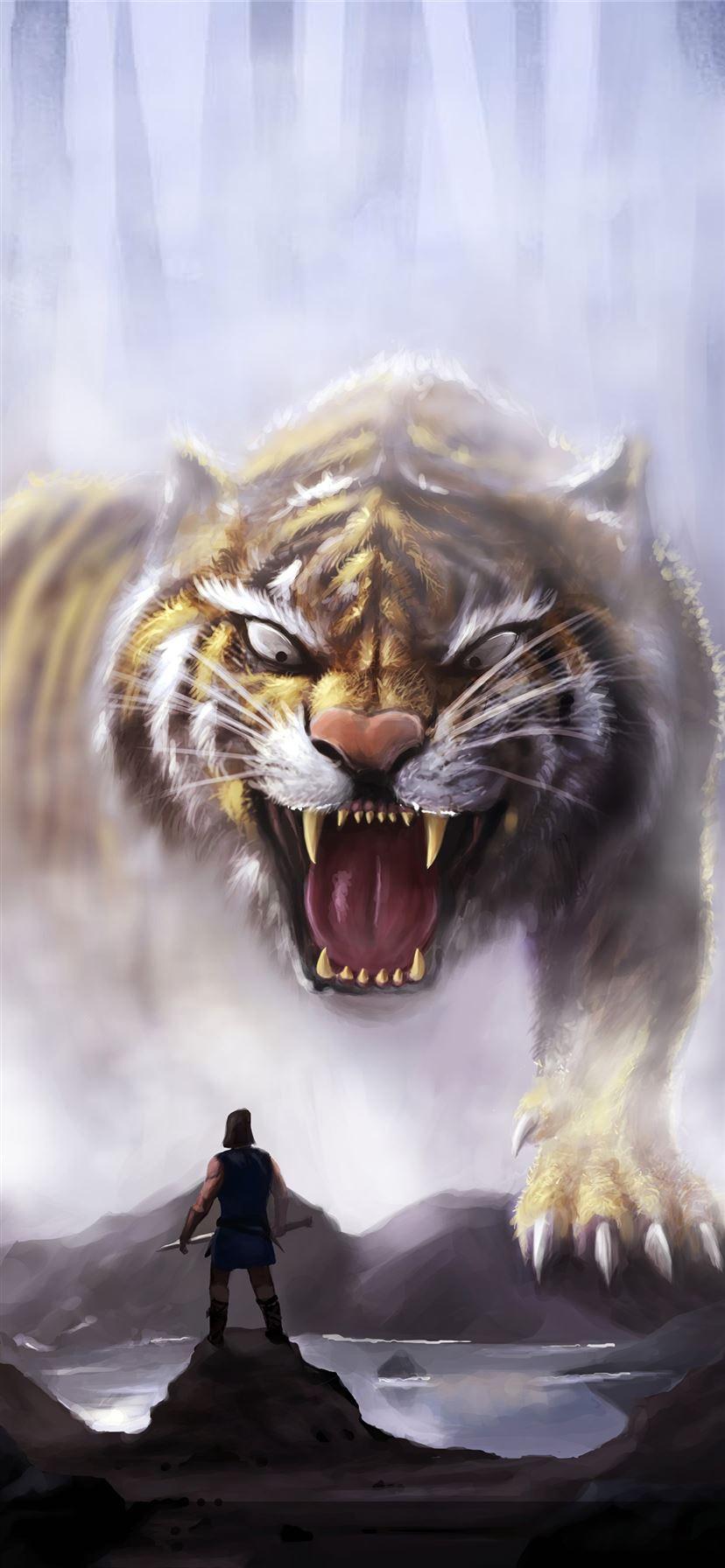 828x1792 Tiger In The Woods Sony Xperia X XZ Z5 Premium HD. iPhone 11 Wallpaper Free Download