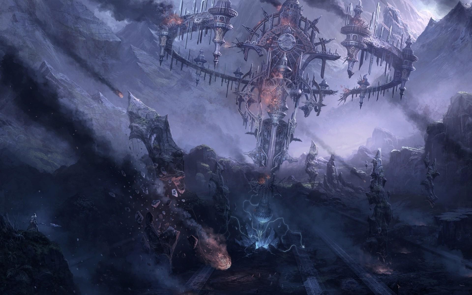 1920x1200 fantasy Art, Tower Wallpaper HD / Desktop and Mobile Background