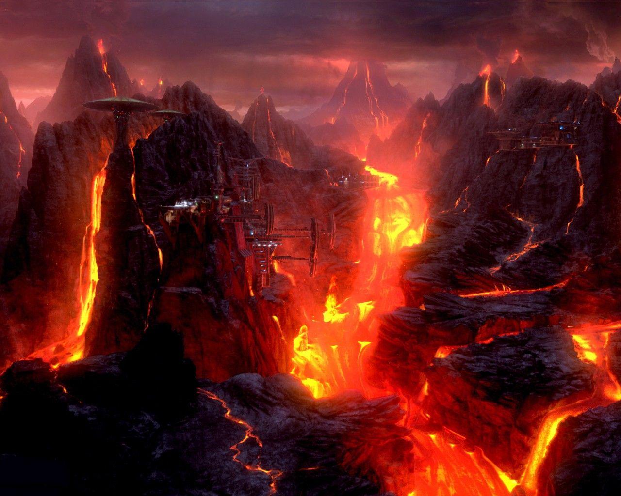 1280x1024 Mustafar Wallpaper