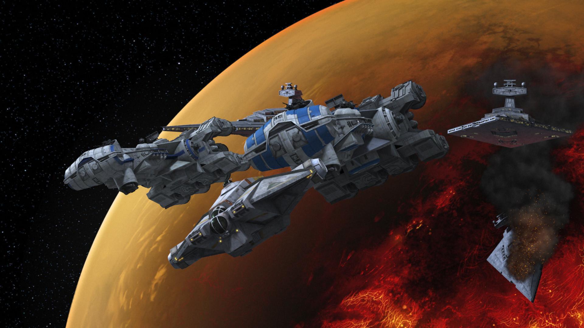 1920x1080 Rebel fleet Mustafar