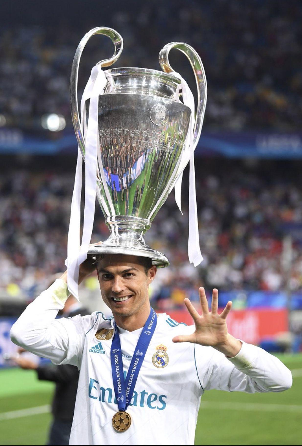 1235x1824 Cristiano Ronaldo With UCL Trophy Wallpaper
