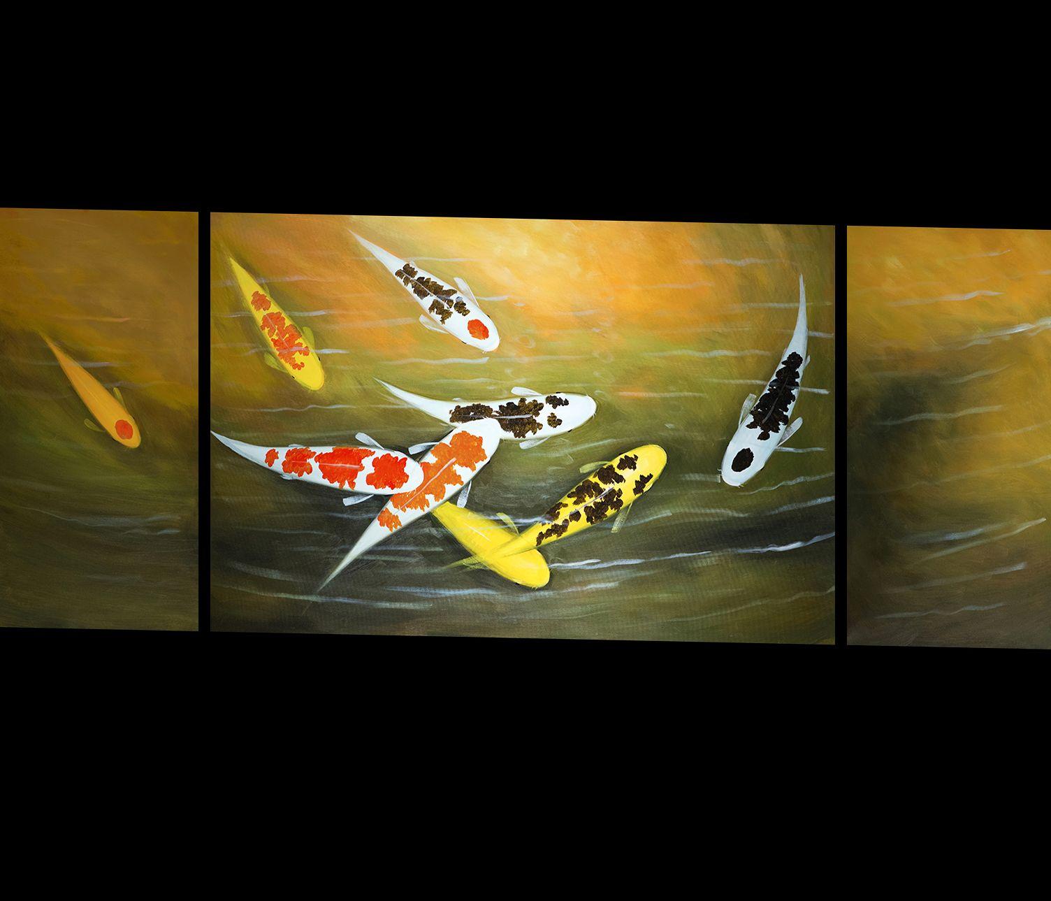 1504x1289 Abstract, Art, Zen, Koi, FisFeng, Shui, Painting, Modern, Wall, Art