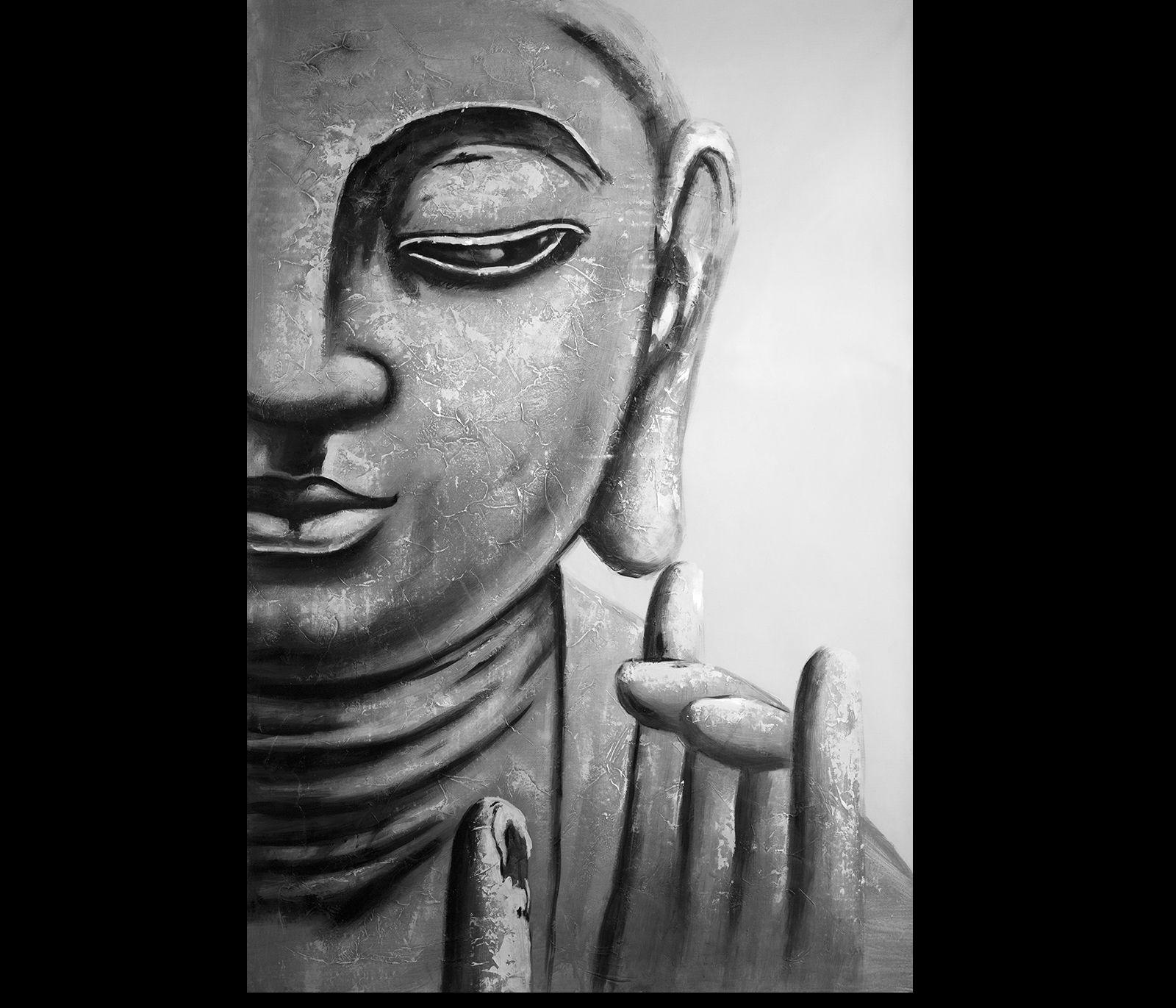 1600x1371 Buddha Painting Abstract Art Feng Shui Painting Zen Art Canvas Wall Art