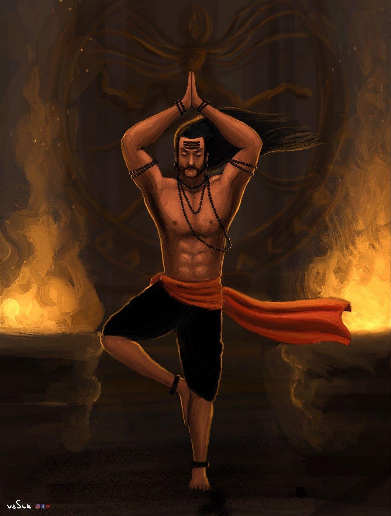 1299x1712 Ravana, VESLE ( Vijendra Singh Vesle ). Best poses for picture, God illustrations, Lord shiva painting
