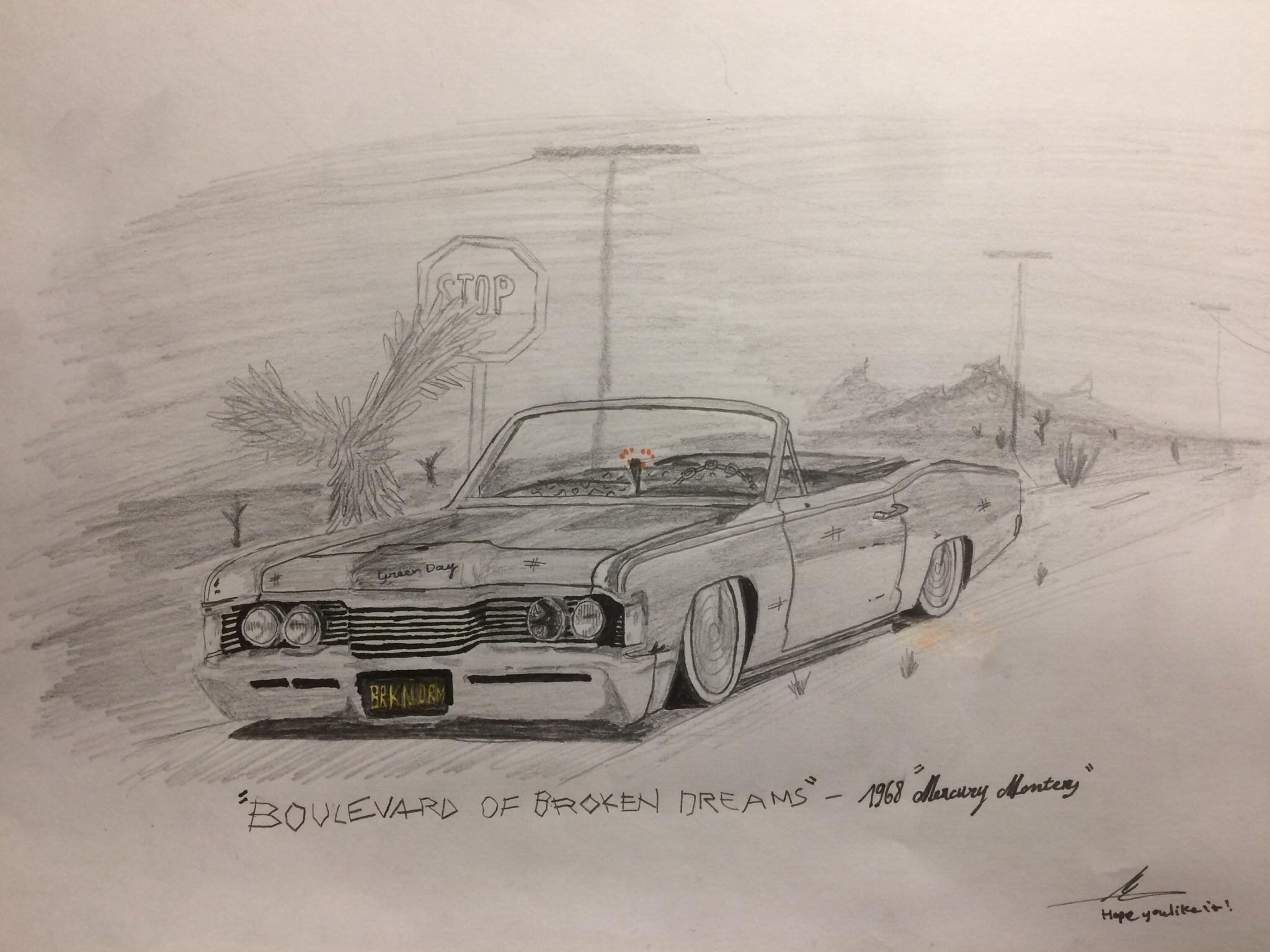 2048x1536 I done a fanart of Green day's Boulevard of broken dream's car, the ratty 1968 Mercury Monterey!