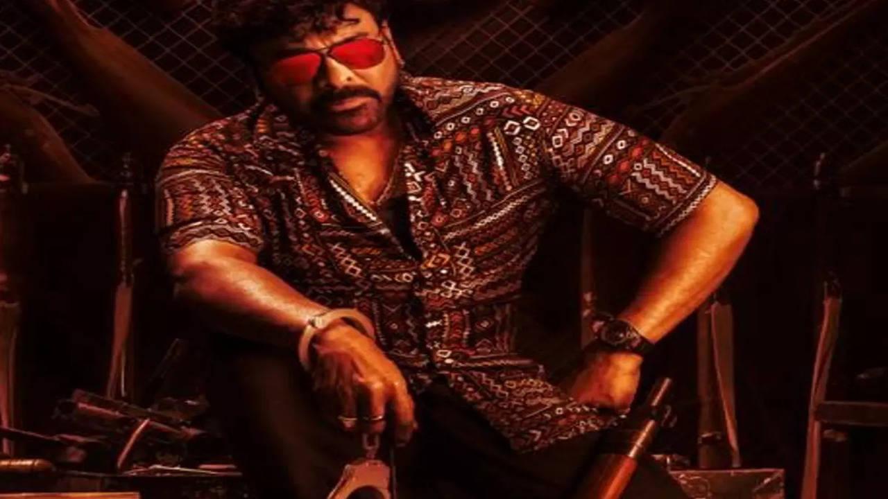 1280x720 Theater standees with Mega Star Chiranjeevi's look from Waltair Veerayya unveiled. Telugu Movie News of India