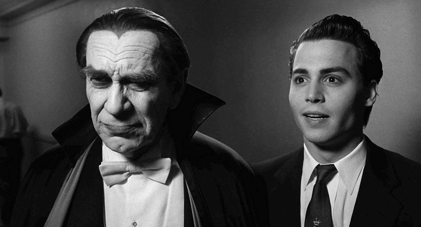 1777x962 cinemAnni 23 25TH ANNIVERSARY ED WOOD by Tim Burton Stars: Johnny Depp, Martin Landau, Sarah Jessica Parker, Patricia Arquette, Bill Murray, Vincent D'Onofrio