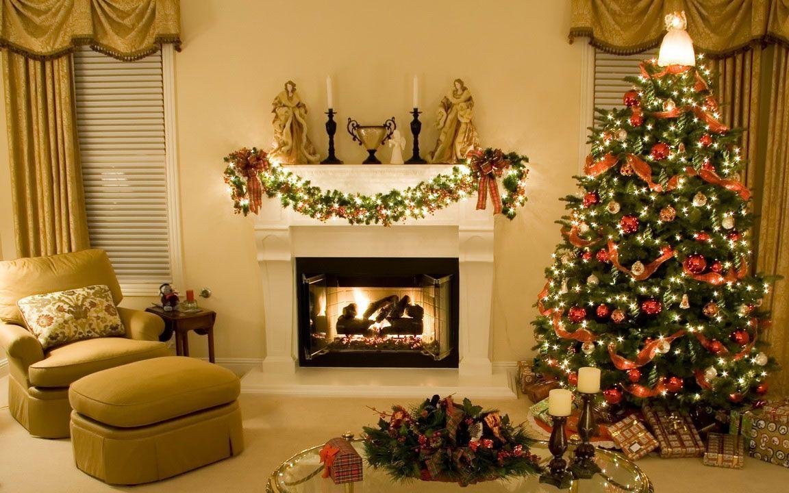 1152x720 Shining Picture Of Houses Decorated For Christmas